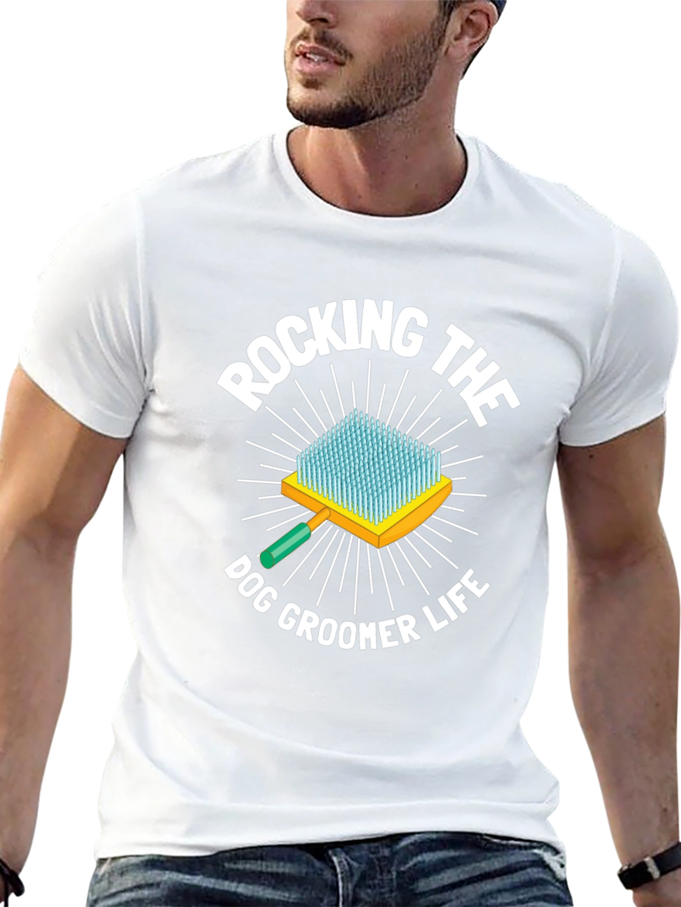 Rocking the Dog Groomer Life T-Shirt