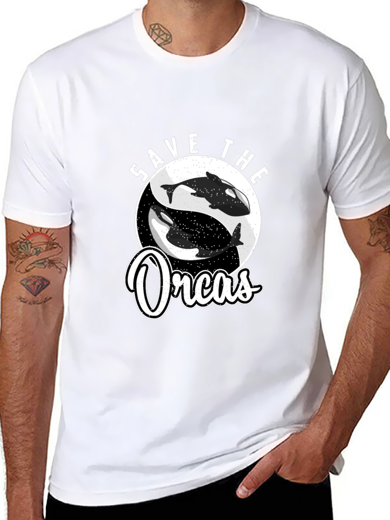 Save the Orcas Graphic Tee - Black