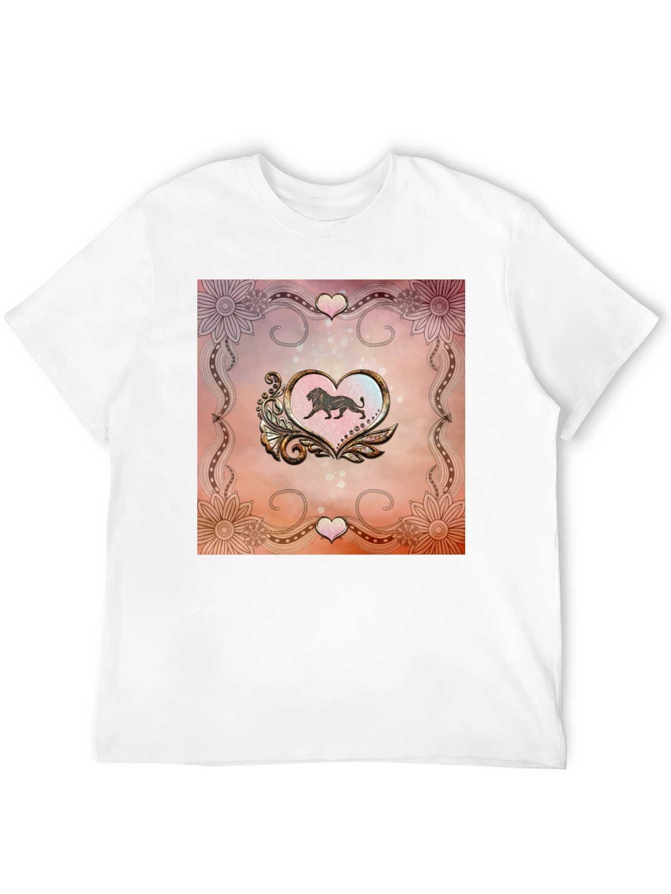 Lion Heart Graphic Black Tee