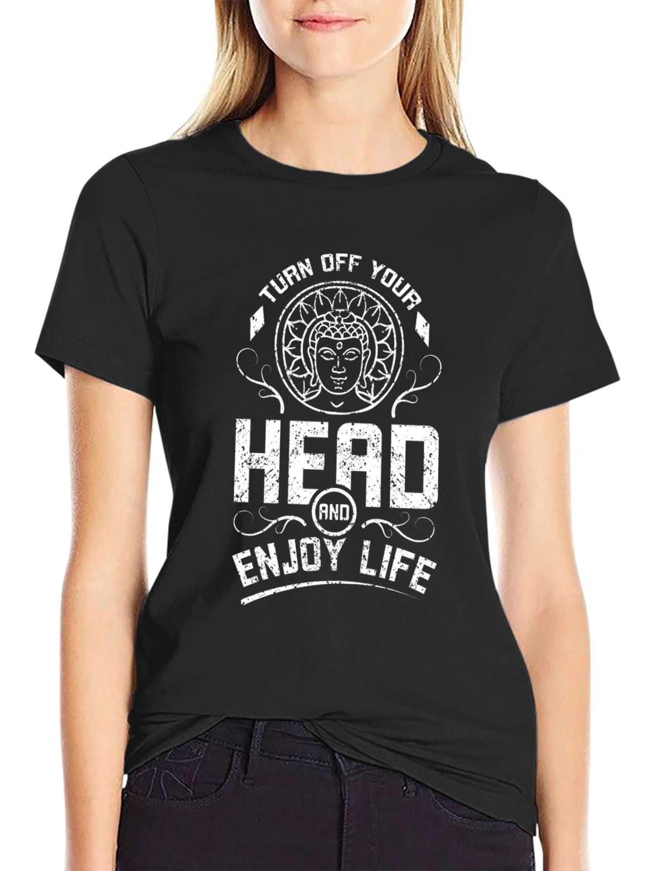 Turn Off Your Head T-Shirt - Enjoy Life Black