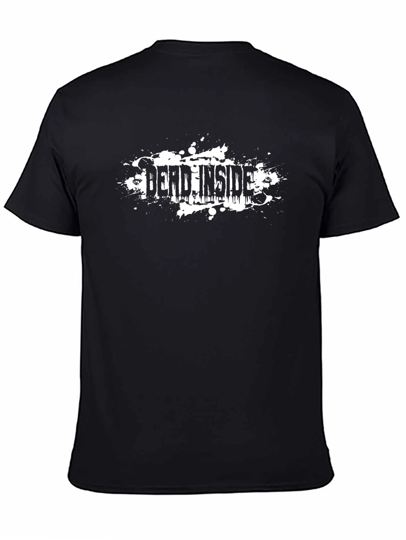 Dead Inside Black T-Shirt Grunge Design