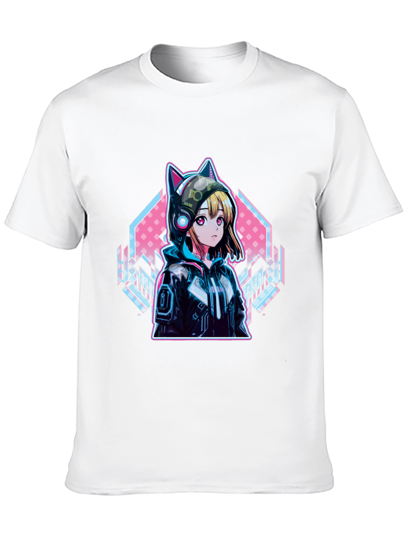 Anime Cat Ear Hoodie T-Shirt