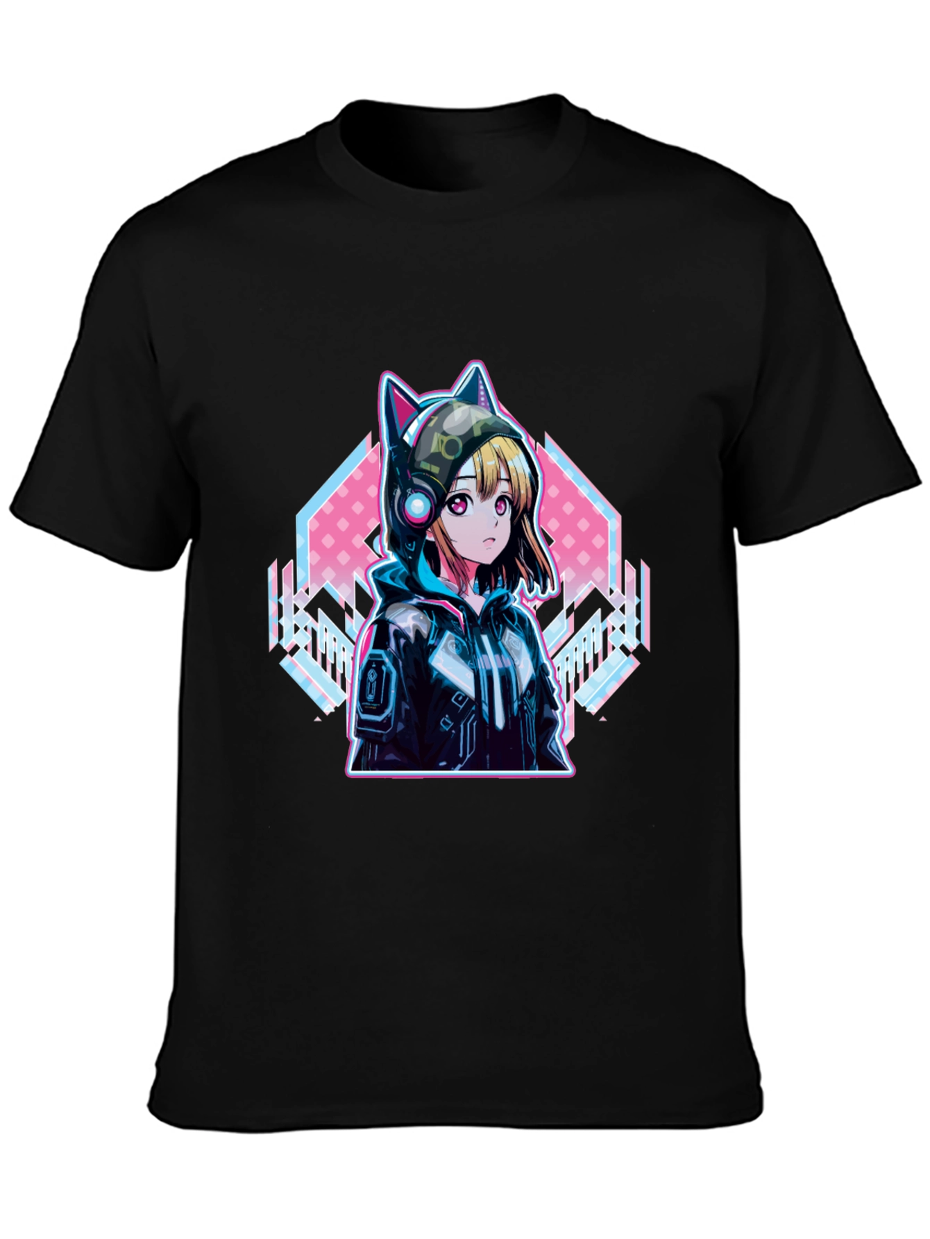 Anime Cat Ear Hoodie T-Shirt