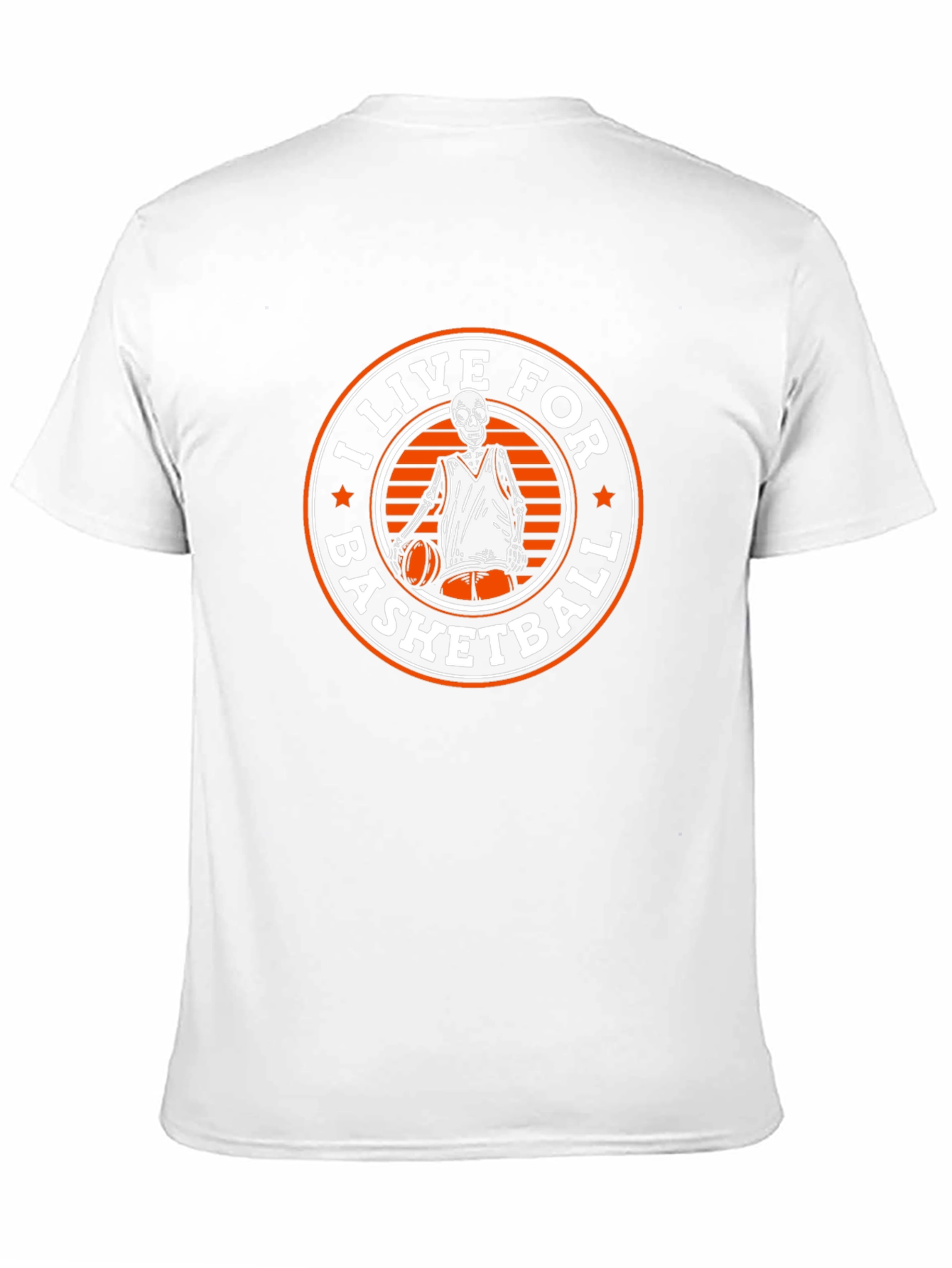 I Live For Basketball Skeleton Graphic Tee