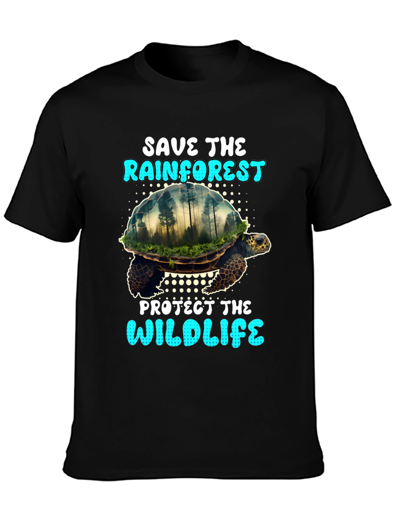 Save the Rainforest Turtle Graphic Tee