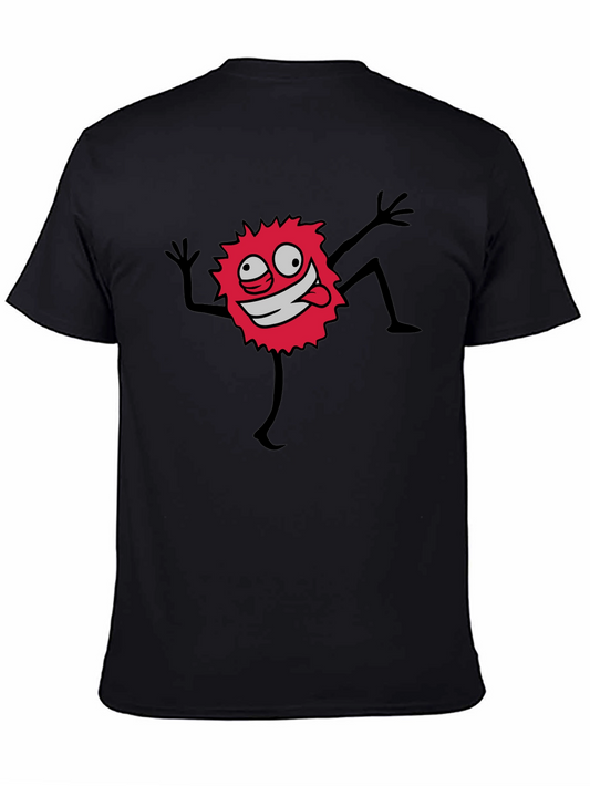 Funky Red Monster Graphic Tee - Black