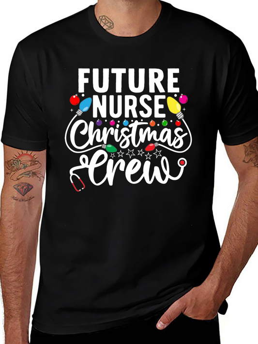 Future Nurse Christmas Crew Graphic Tee