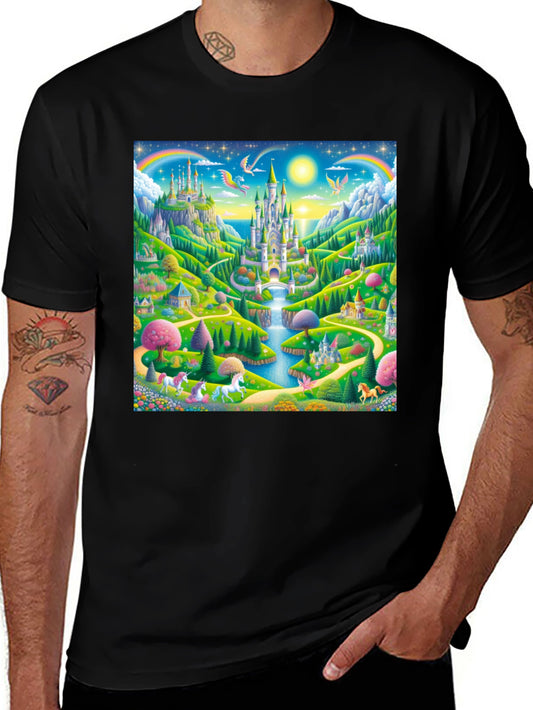Enchanted Castle T-Shirt: Magical Unicorn Fantasy