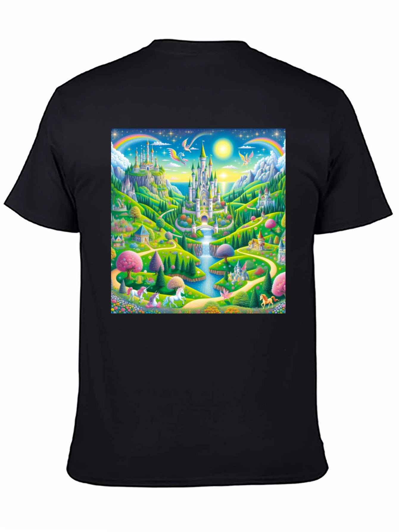 Enchanted Castle T-Shirt: Magical Unicorn Fantasy