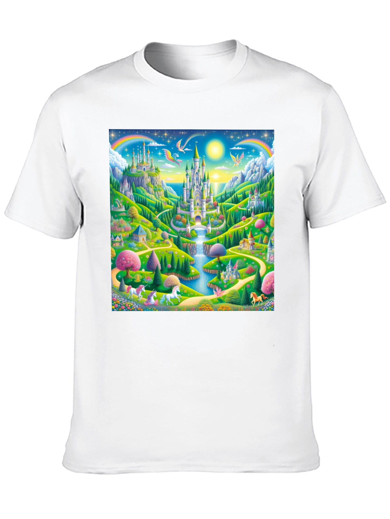 Enchanted Castle T-Shirt: Magical Unicorn Fantasy