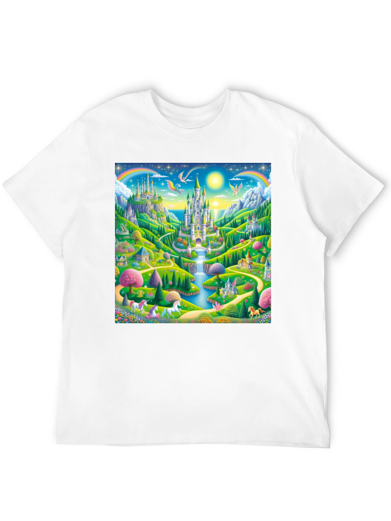 Enchanted Castle T-Shirt: Magical Unicorn Fantasy