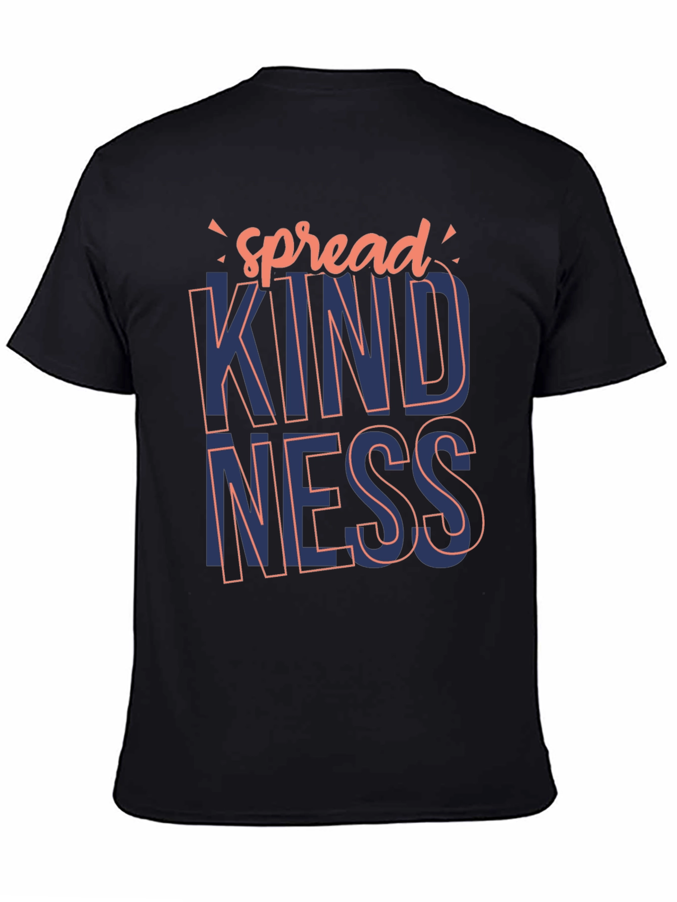 Spread Kindness Graphic Tee - Stylish Mens Black T-Shirt