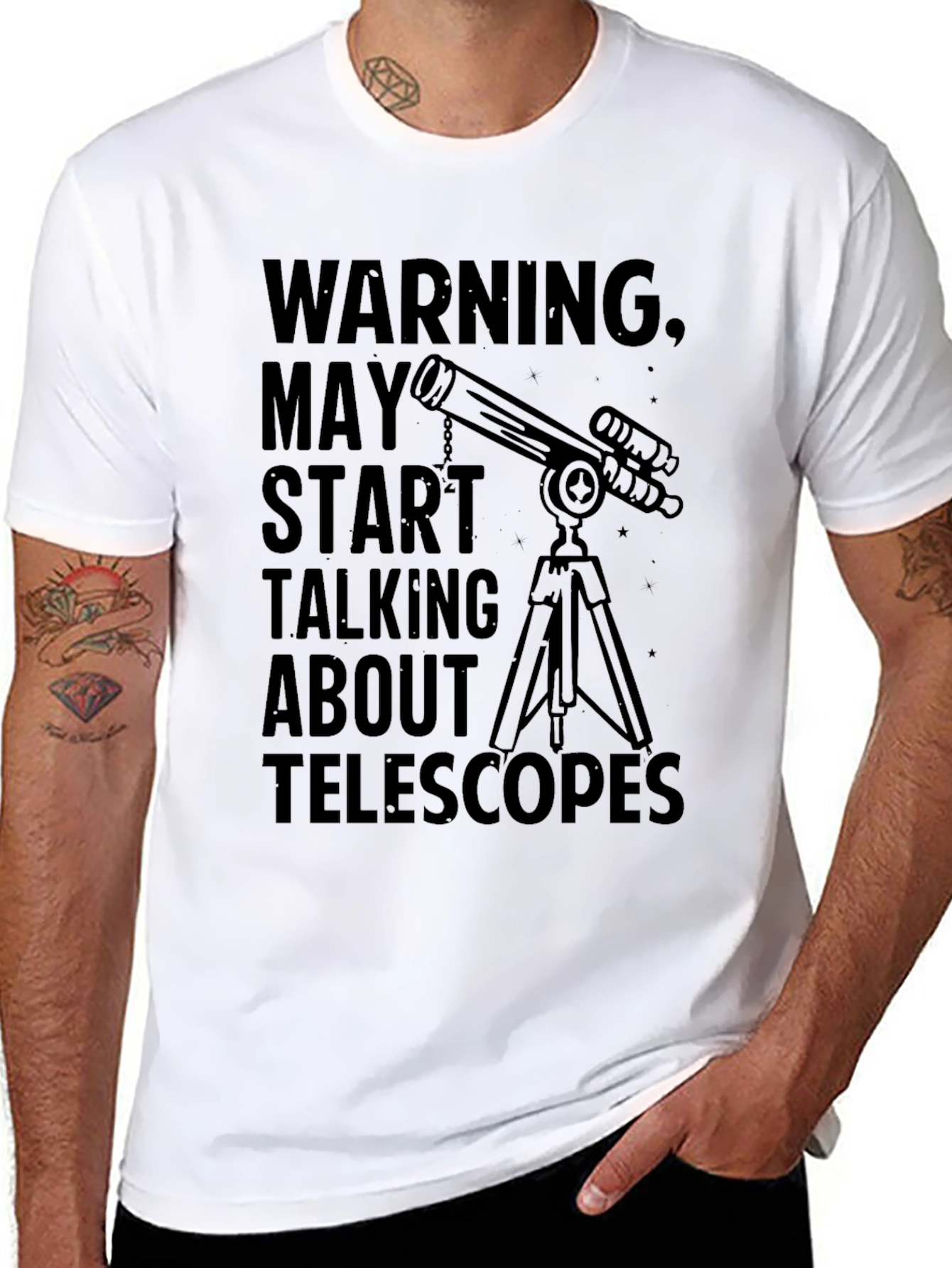 Warning Telescope Talk T-Shirt