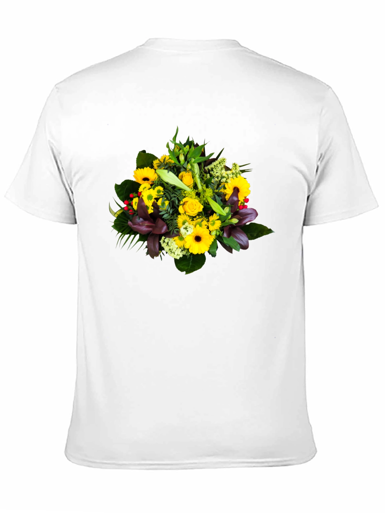 Floral Bouquet Graphic Tee - Unisex Black T-Shirt