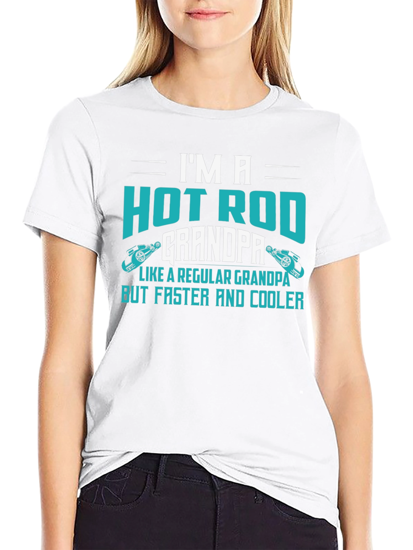 Hot Rod Grandpa T-Shirt - Faster & Cooler