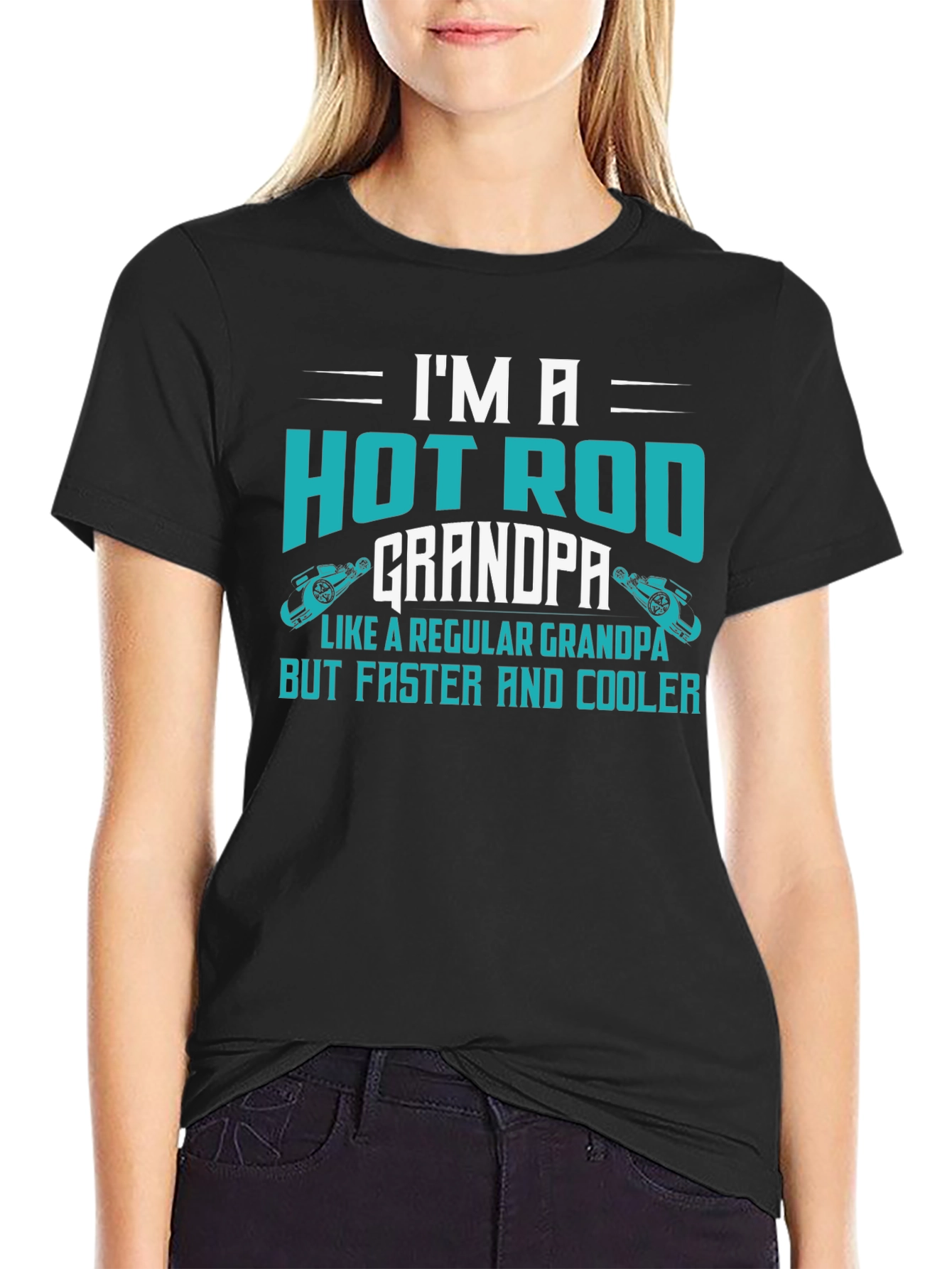 Hot Rod Grandpa T-Shirt - Faster & Cooler