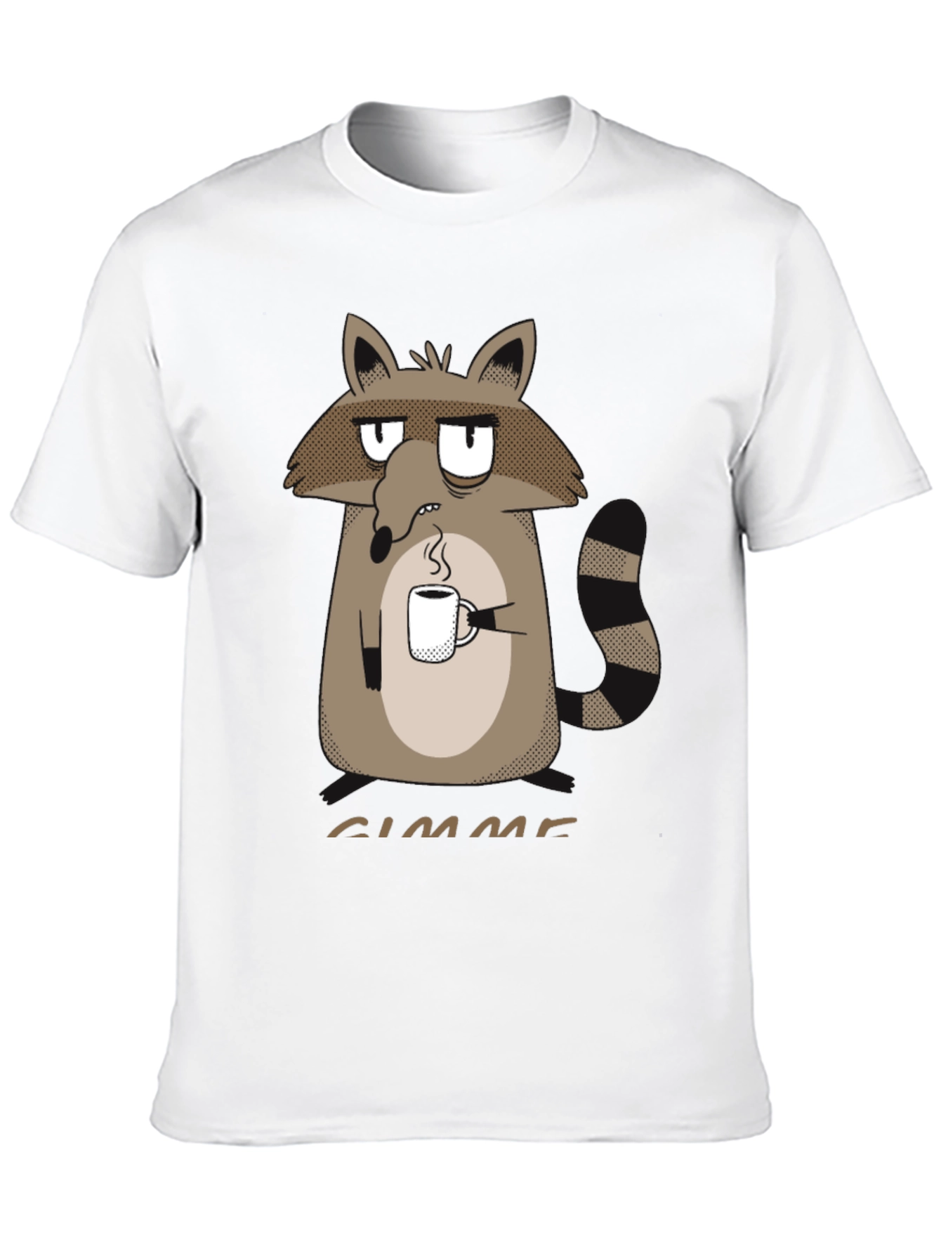 Gimme Coffee Raccoon Graphic Tee -  Unisex Crewneck T-Shirt