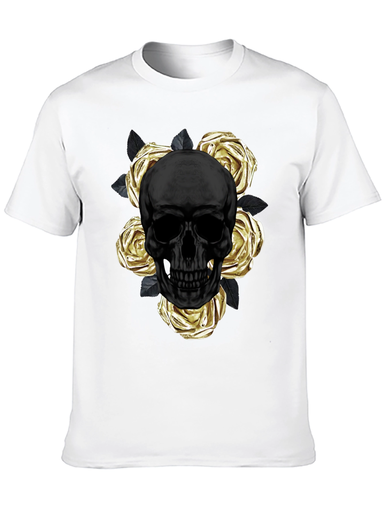 Skull & Roses Graphic Tee - Modern Style