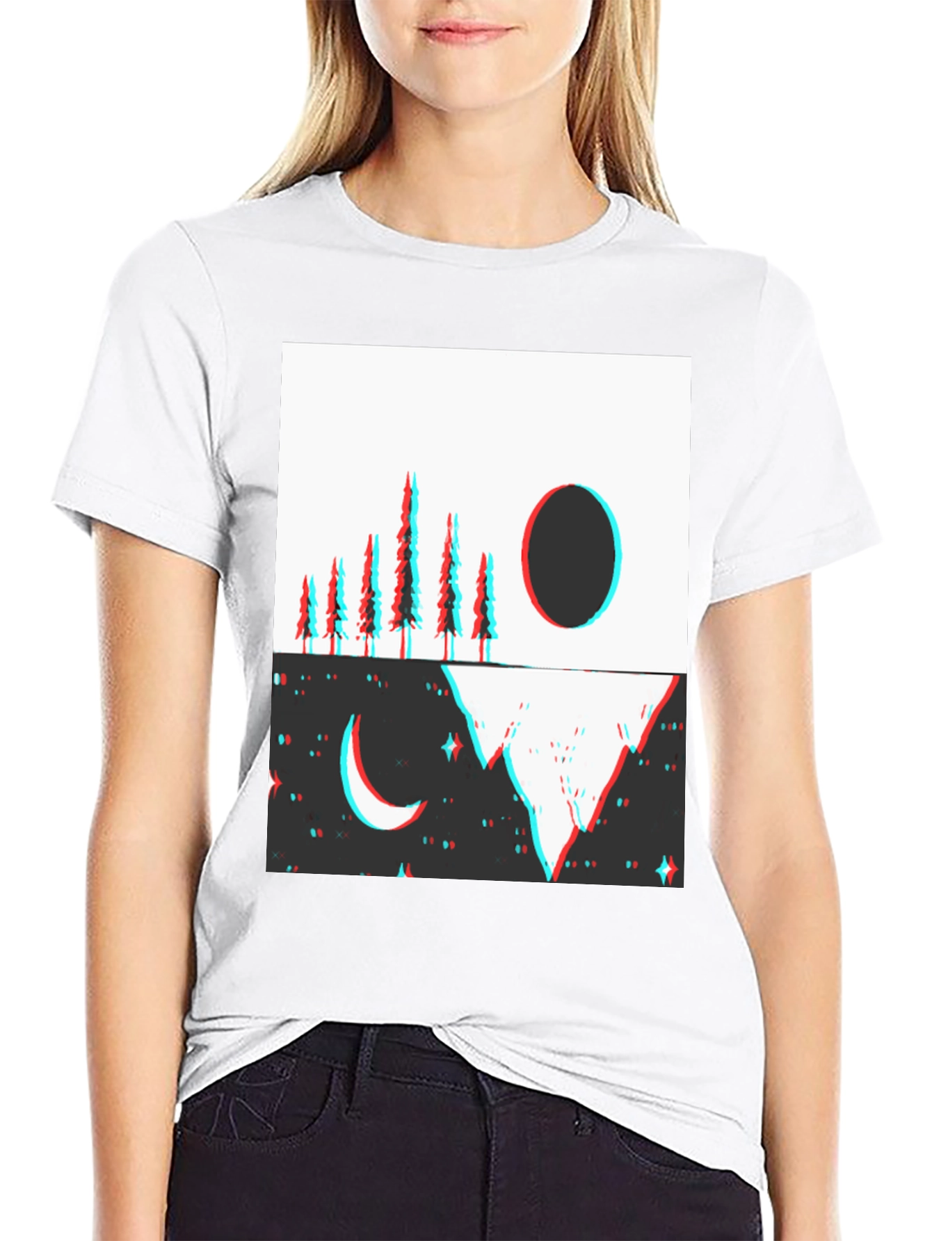 Abstract Day & Night T-Shirt