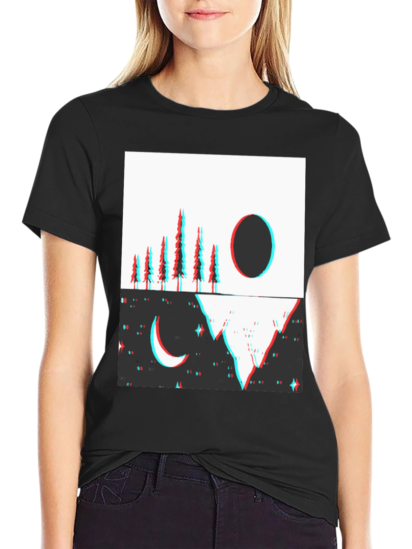 Abstract Day & Night T-Shirt