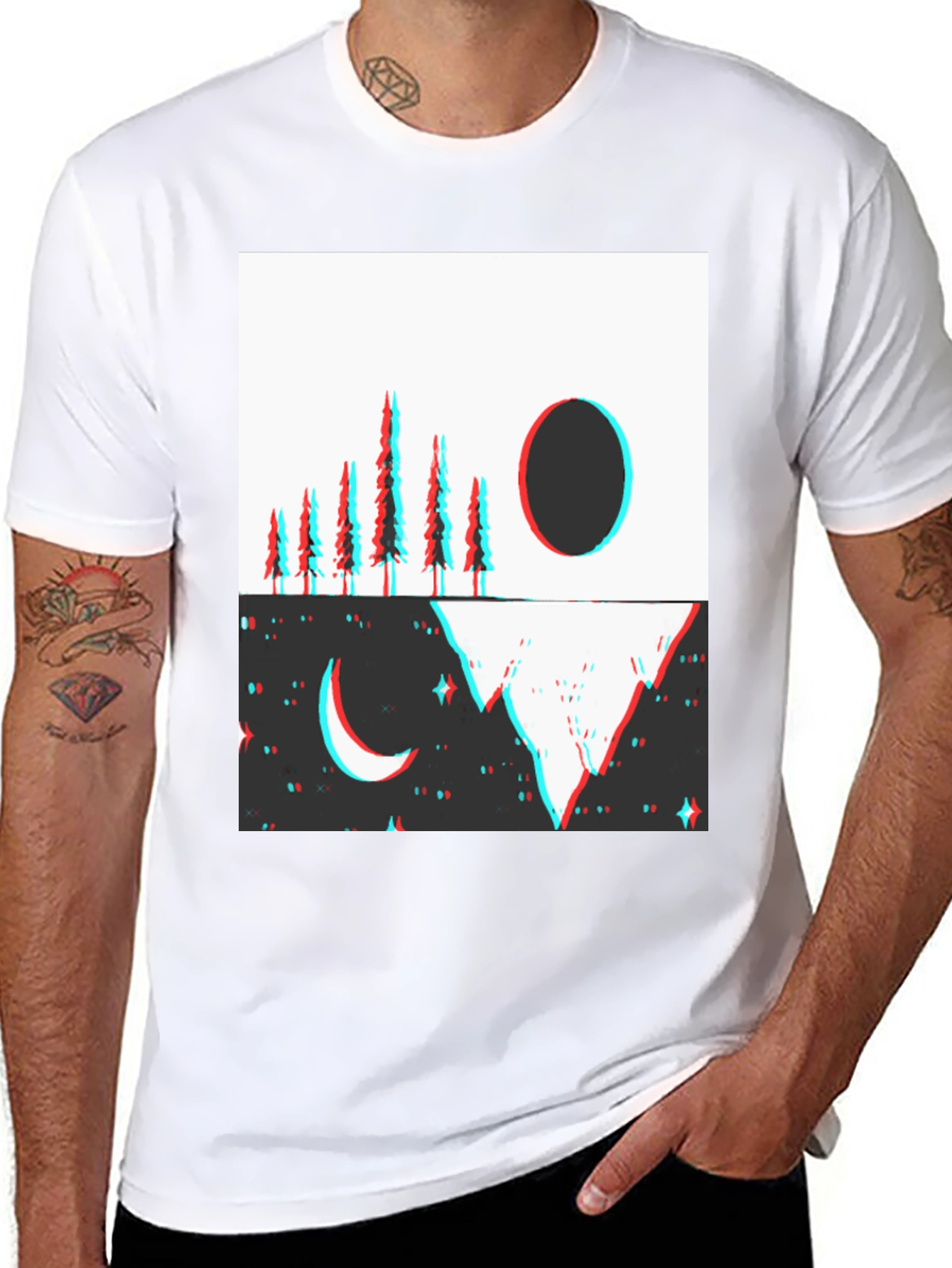 Abstract Day & Night T-Shirt