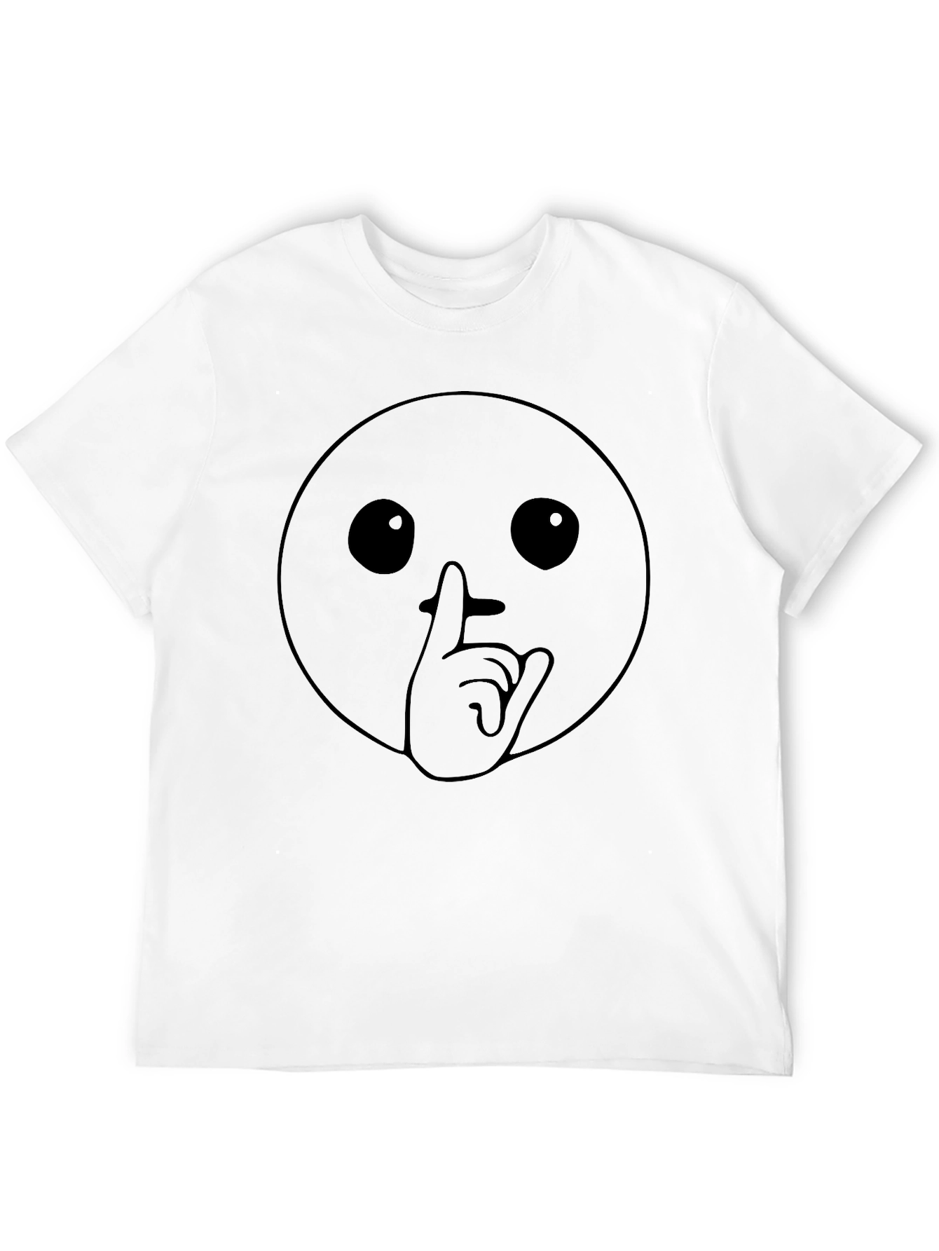 Shhh! Graphic Tee - Stylish Emoji T-Shirt