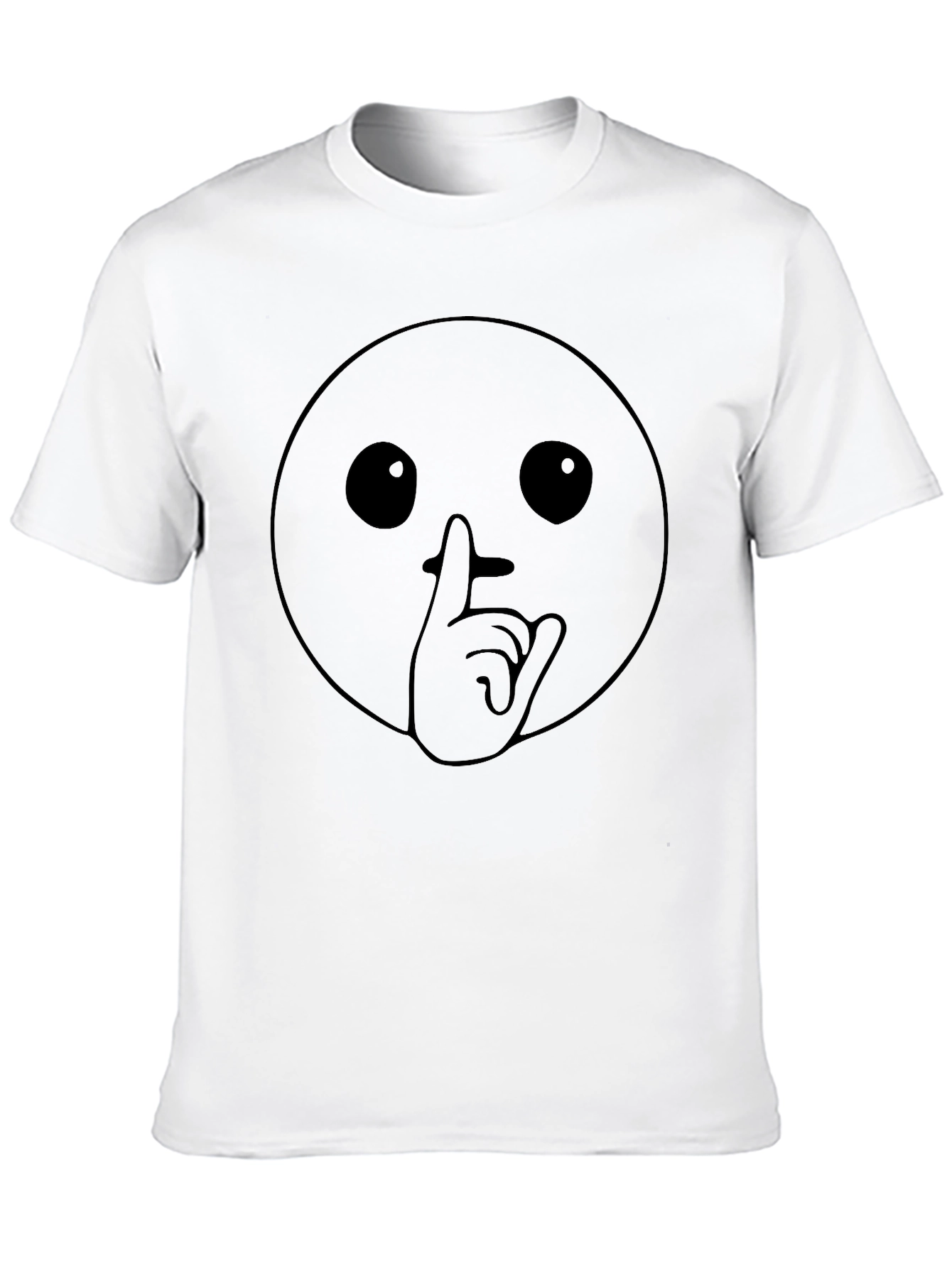 Shhh! Graphic Tee - Stylish Emoji T-Shirt