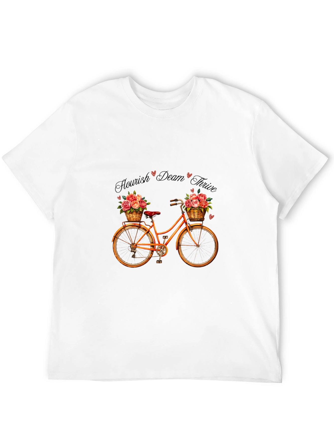 Floral Bicycle Graphic T-Shirt