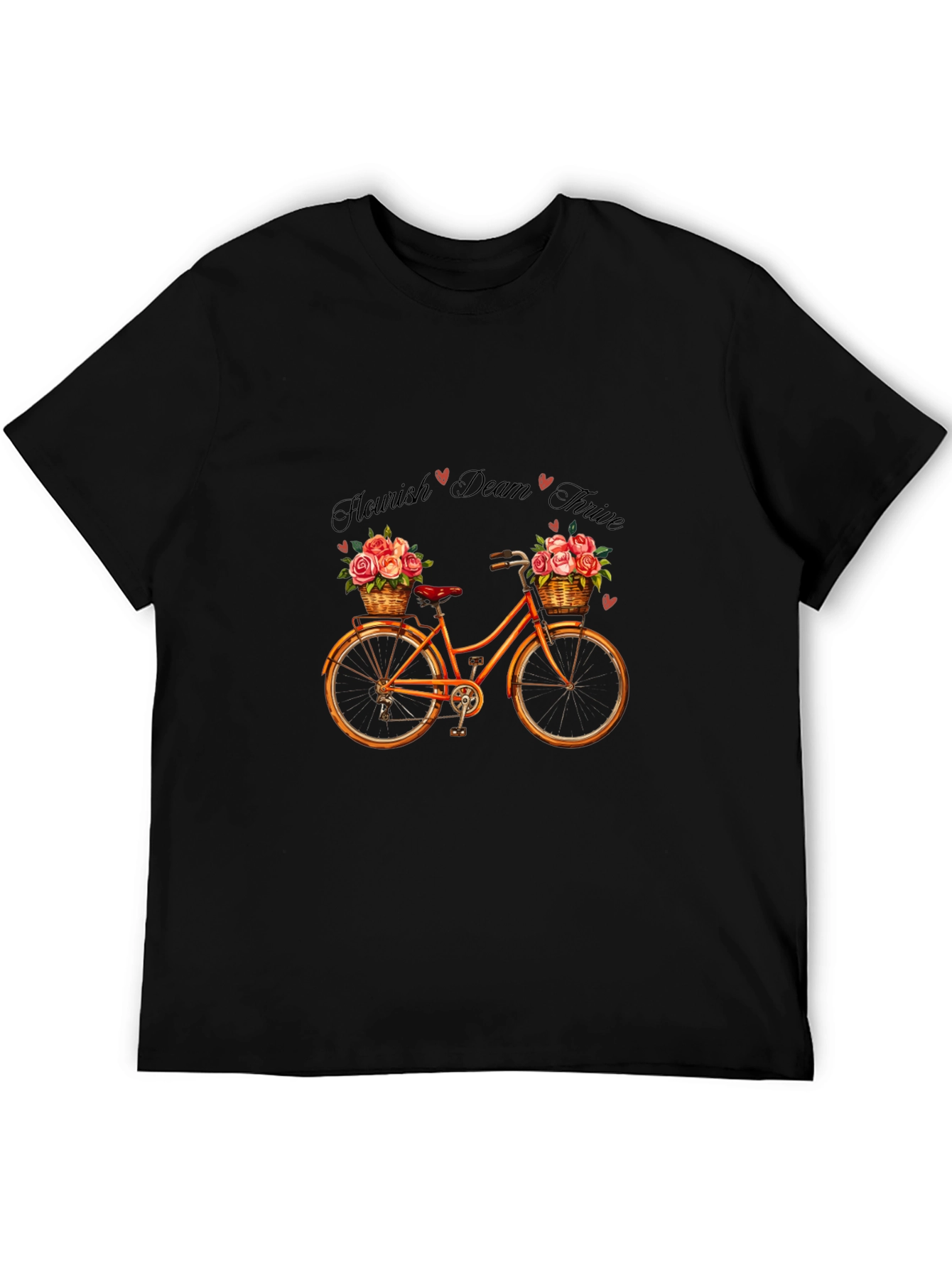Floral Bicycle Graphic T-Shirt