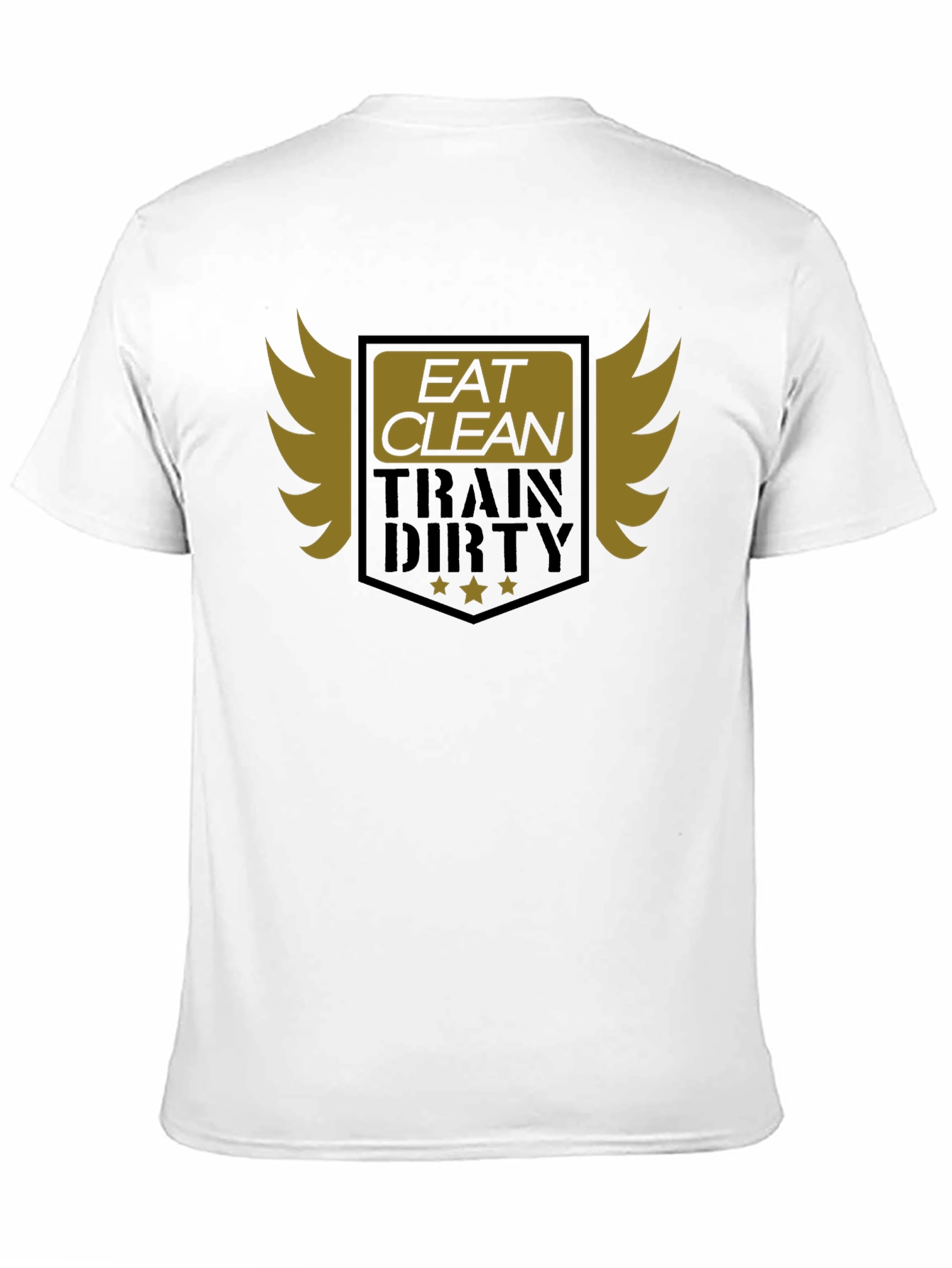 Eat Clean Train Dirty Black Graphic T-Shirt