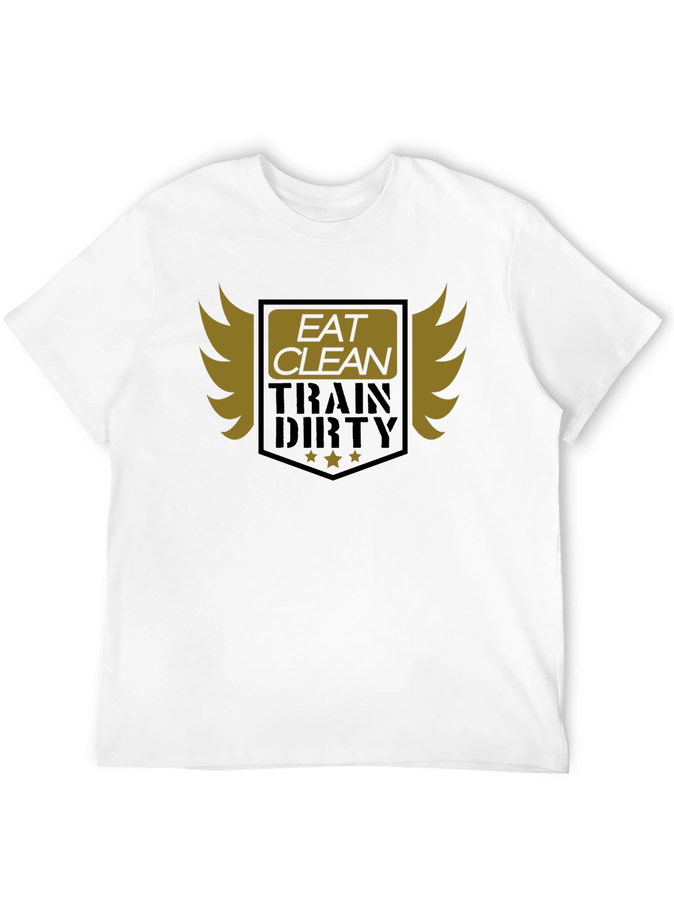 Eat Clean Train Dirty Black Graphic T-Shirt