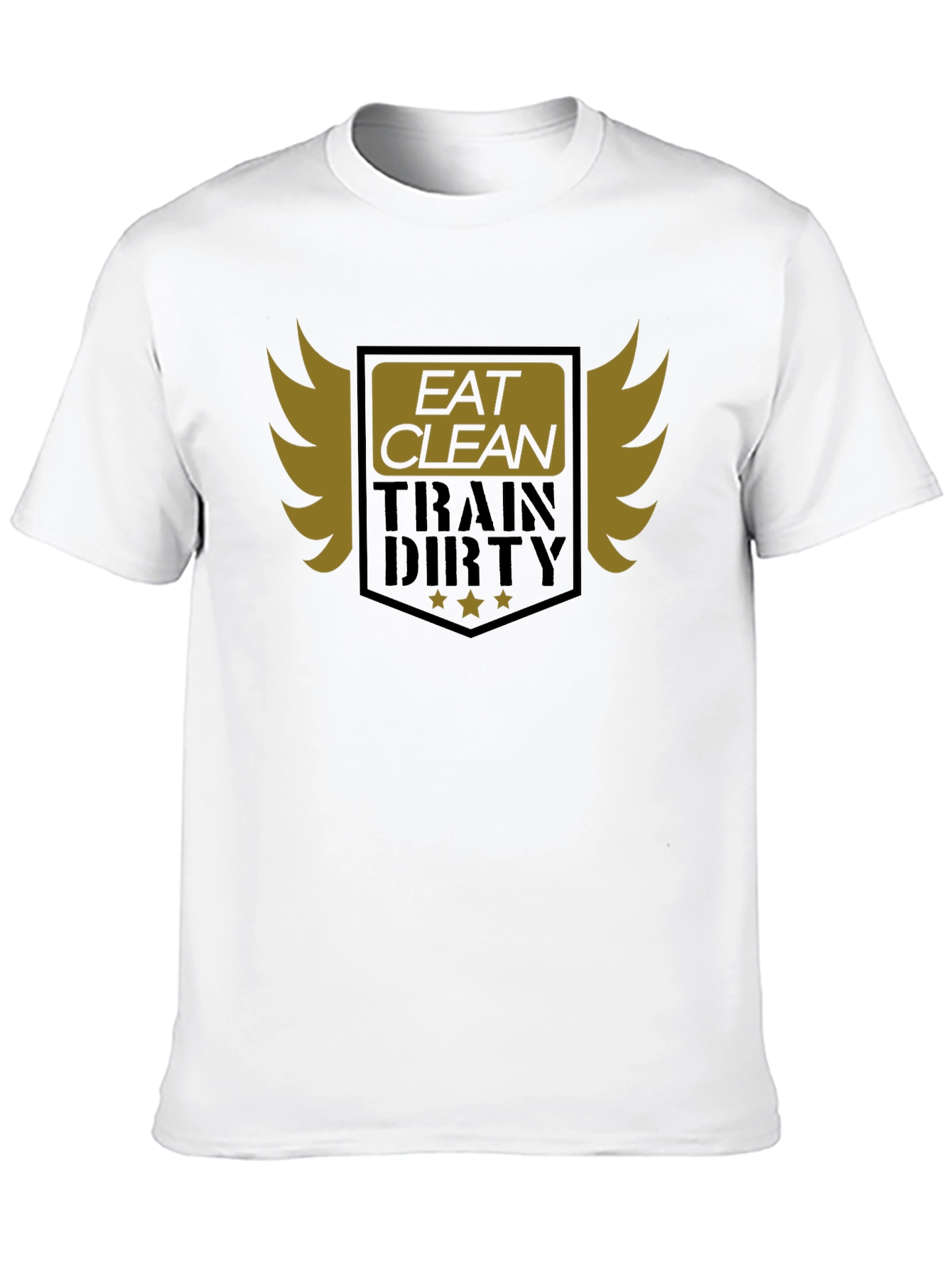 Eat Clean Train Dirty Black Graphic T-Shirt