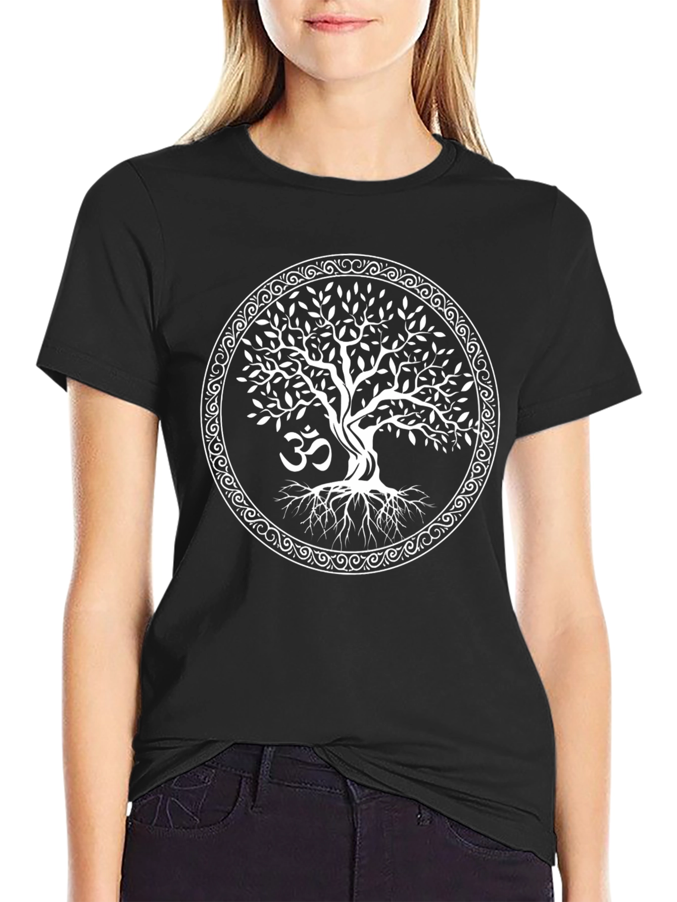 Tree of Life Om Symbol T-Shirt