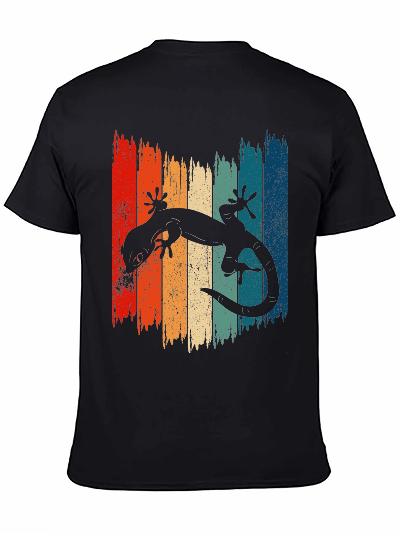 Retro Gecko Graphic Tee - Distressed Design