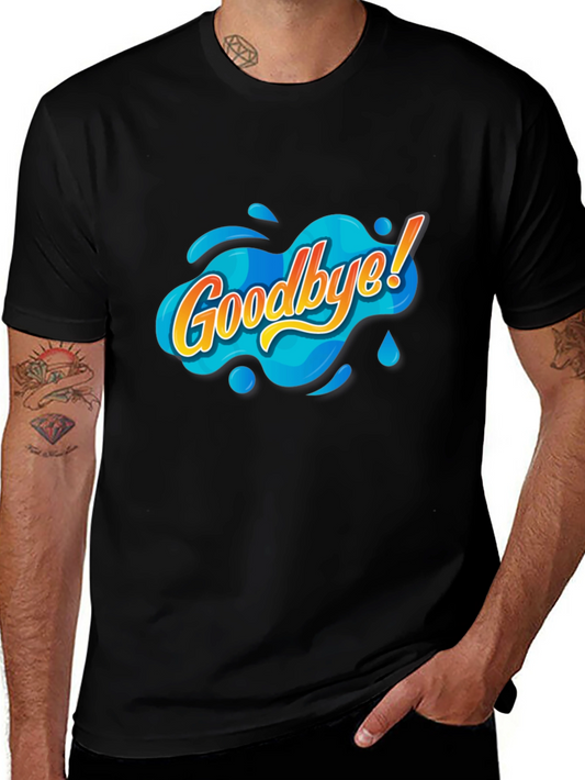 Goodbye Graphic Tee - Black Cotton T-Shirt