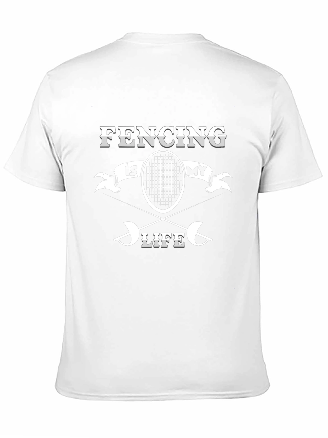Fencing Is My Life Black Graphic Tee