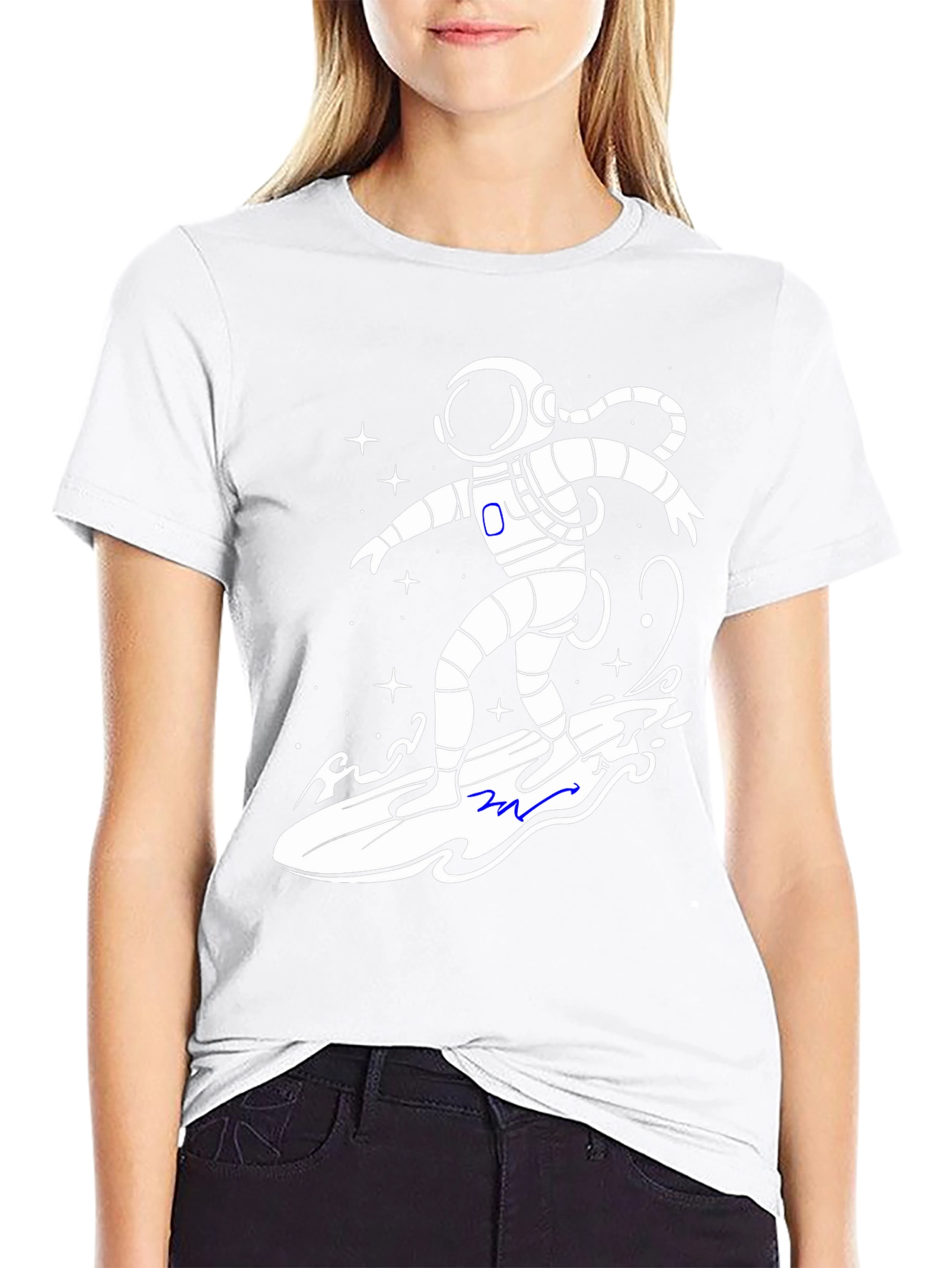 Astronaut Surfer T-Shirt - Galaxy Vibes!