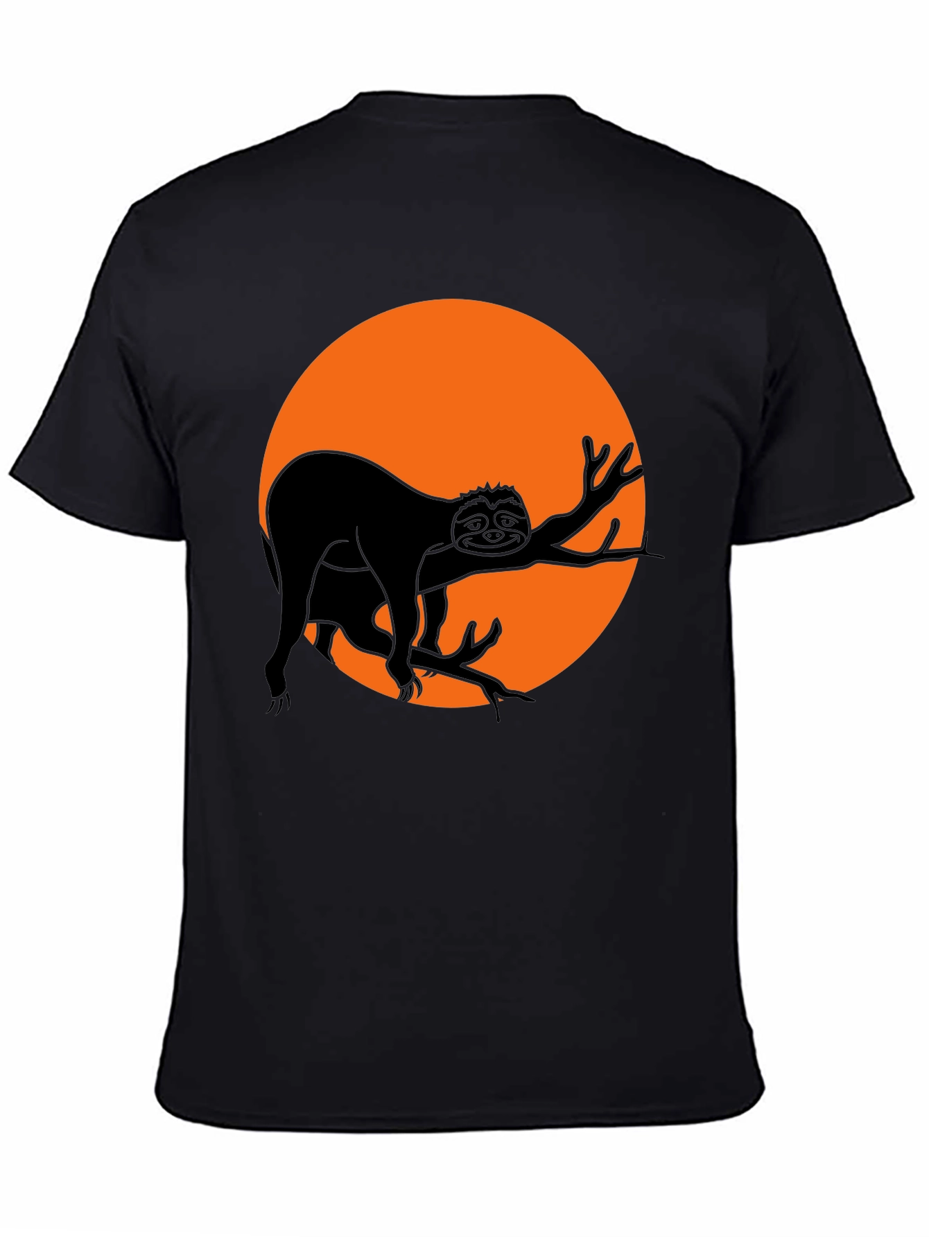 Sloth Silhouette Graphic Tee - Mens Black T-Shirt