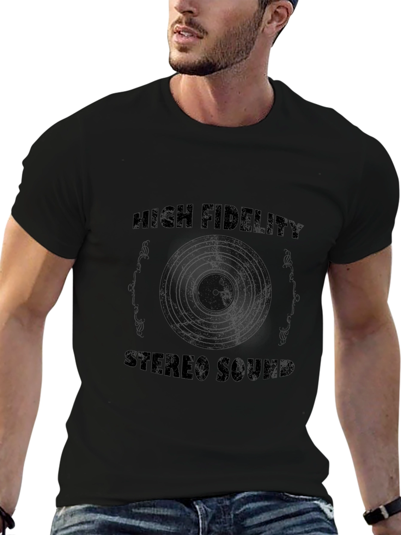 High Fidelity Stereo Sound Graphic T-Shirt
