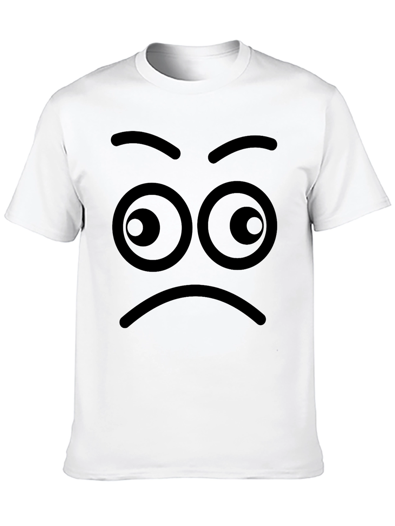 Expressive Face Black T-Shirt - Mens Unique Graphic Tee