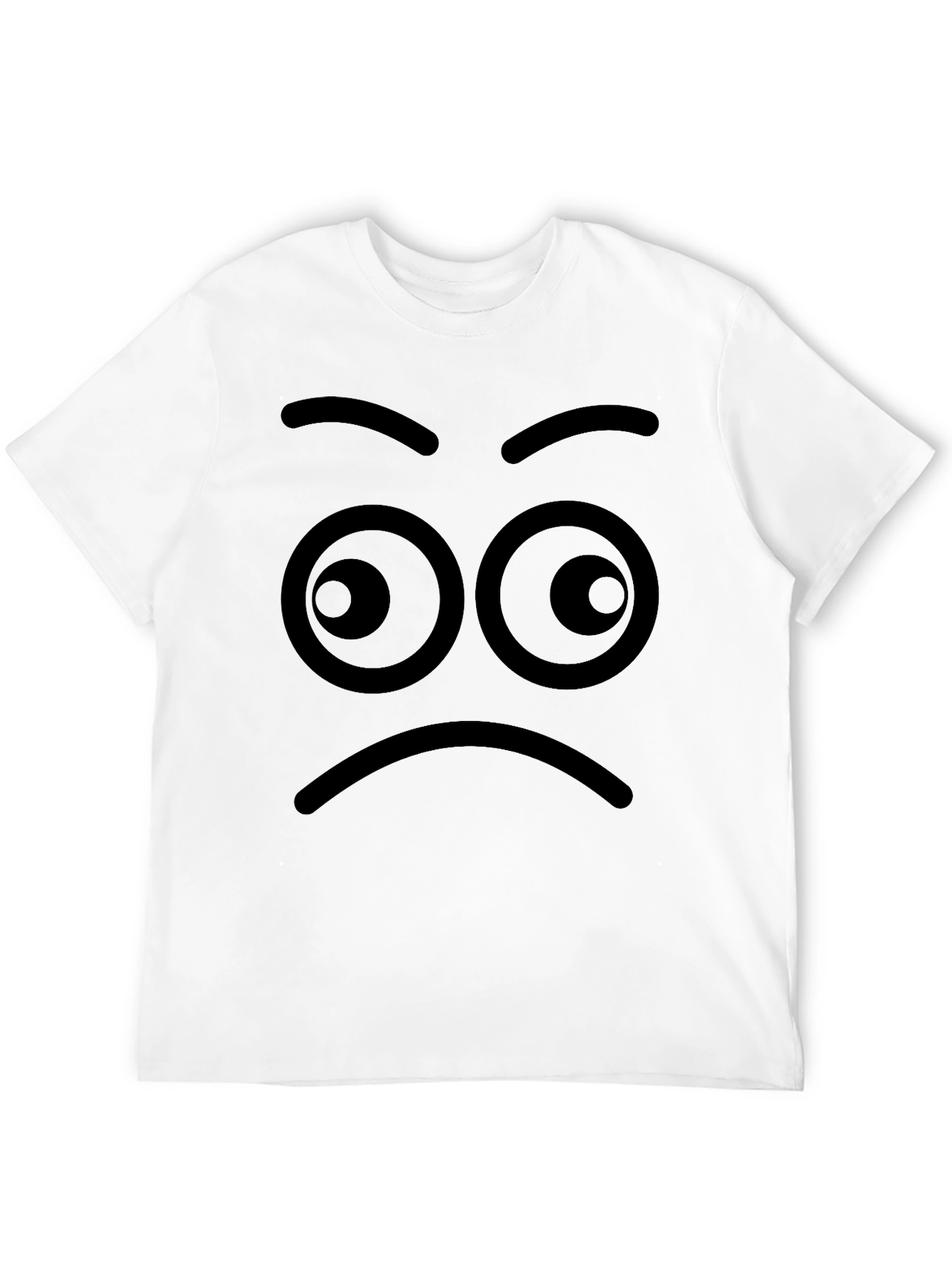 Expressive Face Black T-Shirt - Mens Unique Graphic Tee