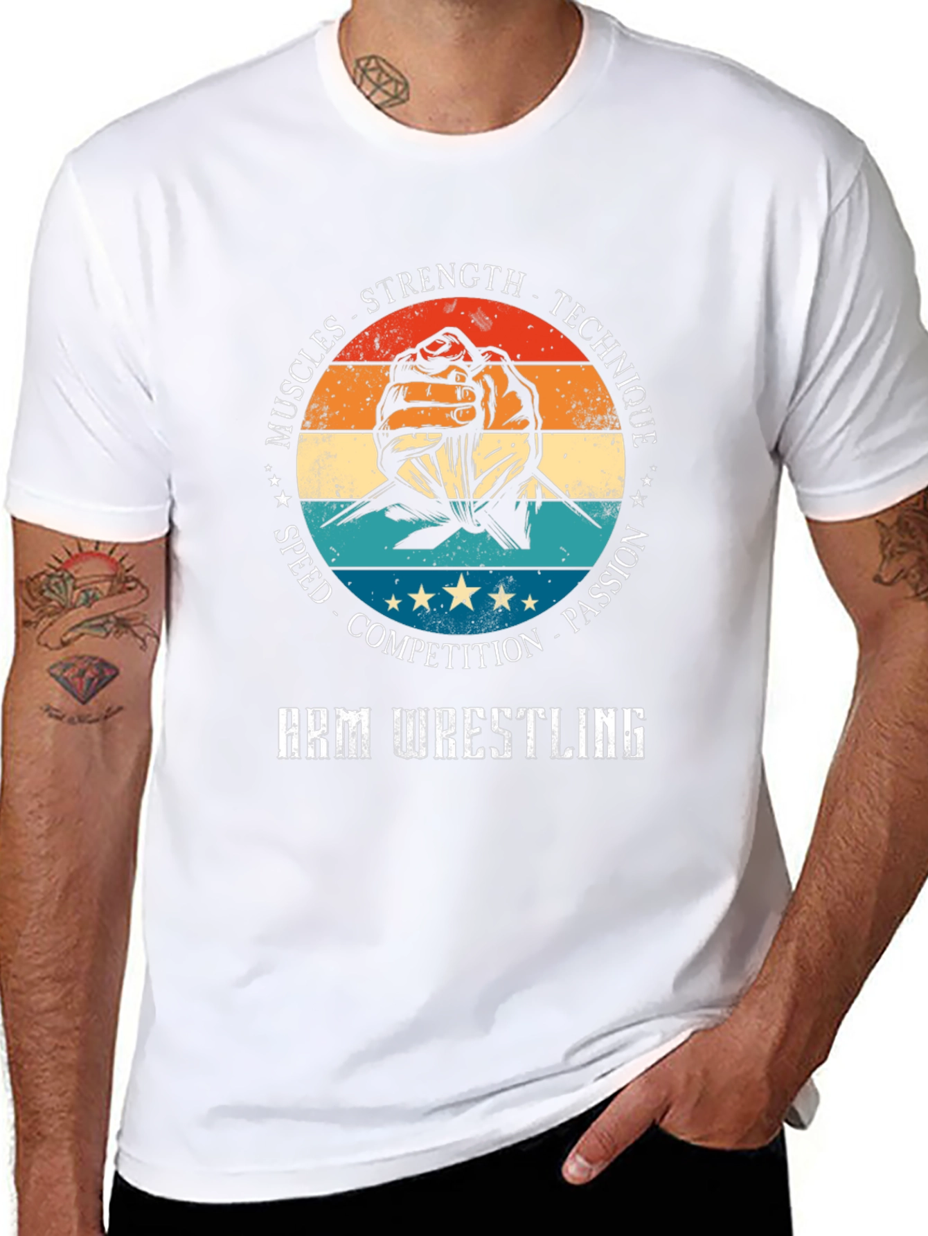 Arm Wrestling T-Shirt - Strength Technique Passion