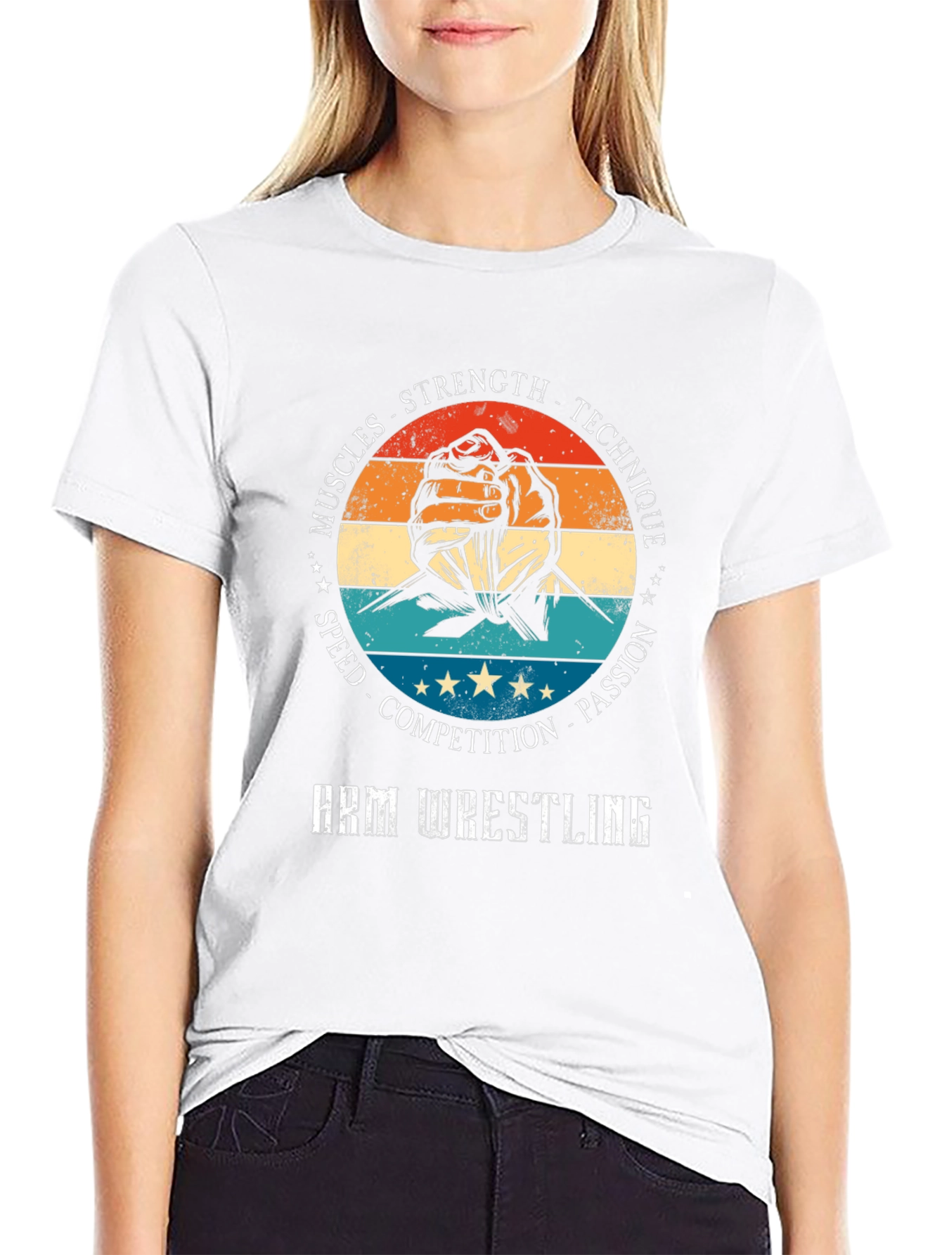 Arm Wrestling T-Shirt - Strength Technique Passion