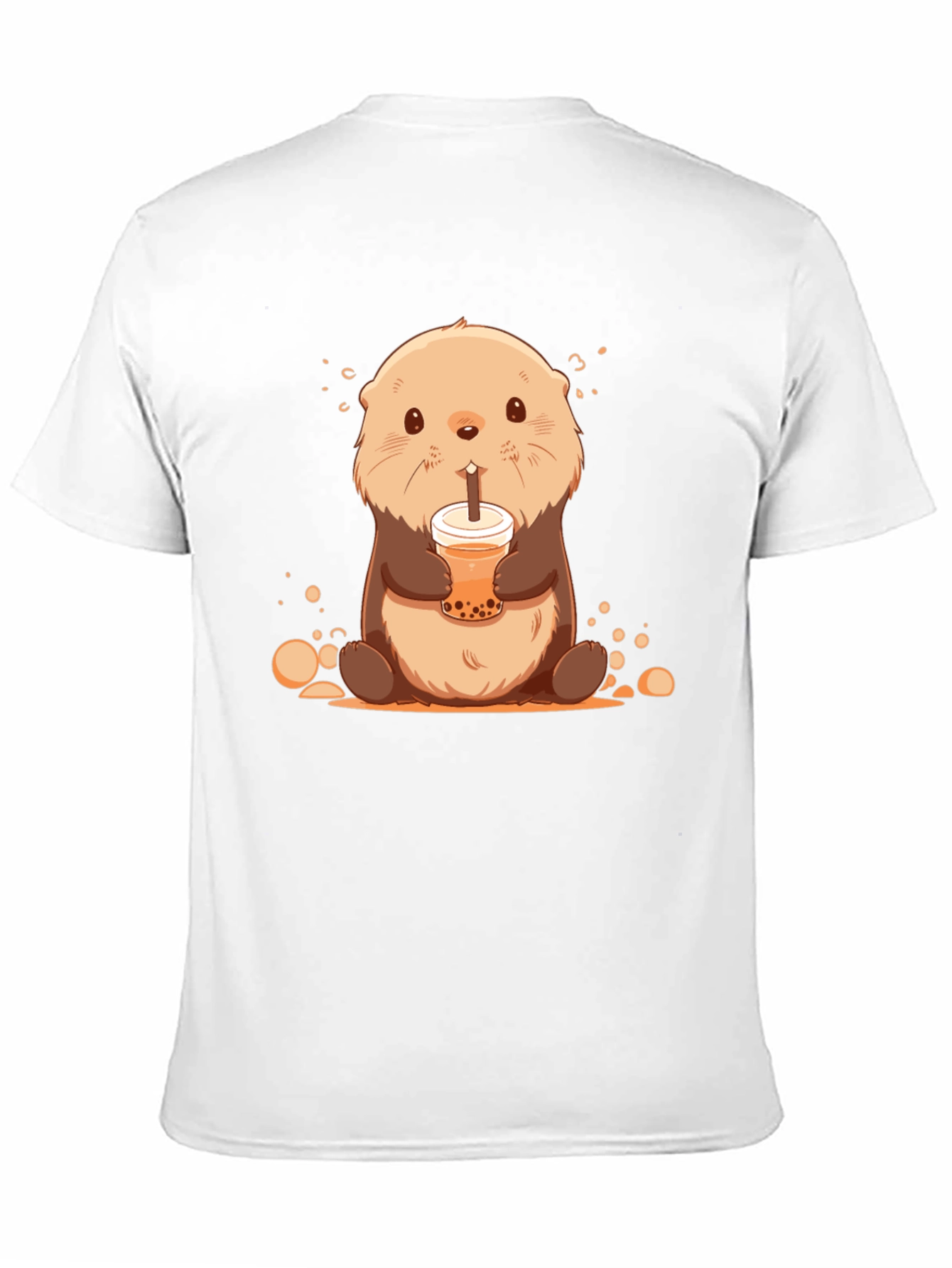 Cute Otter Bubble Tea Graphic T-Shirt