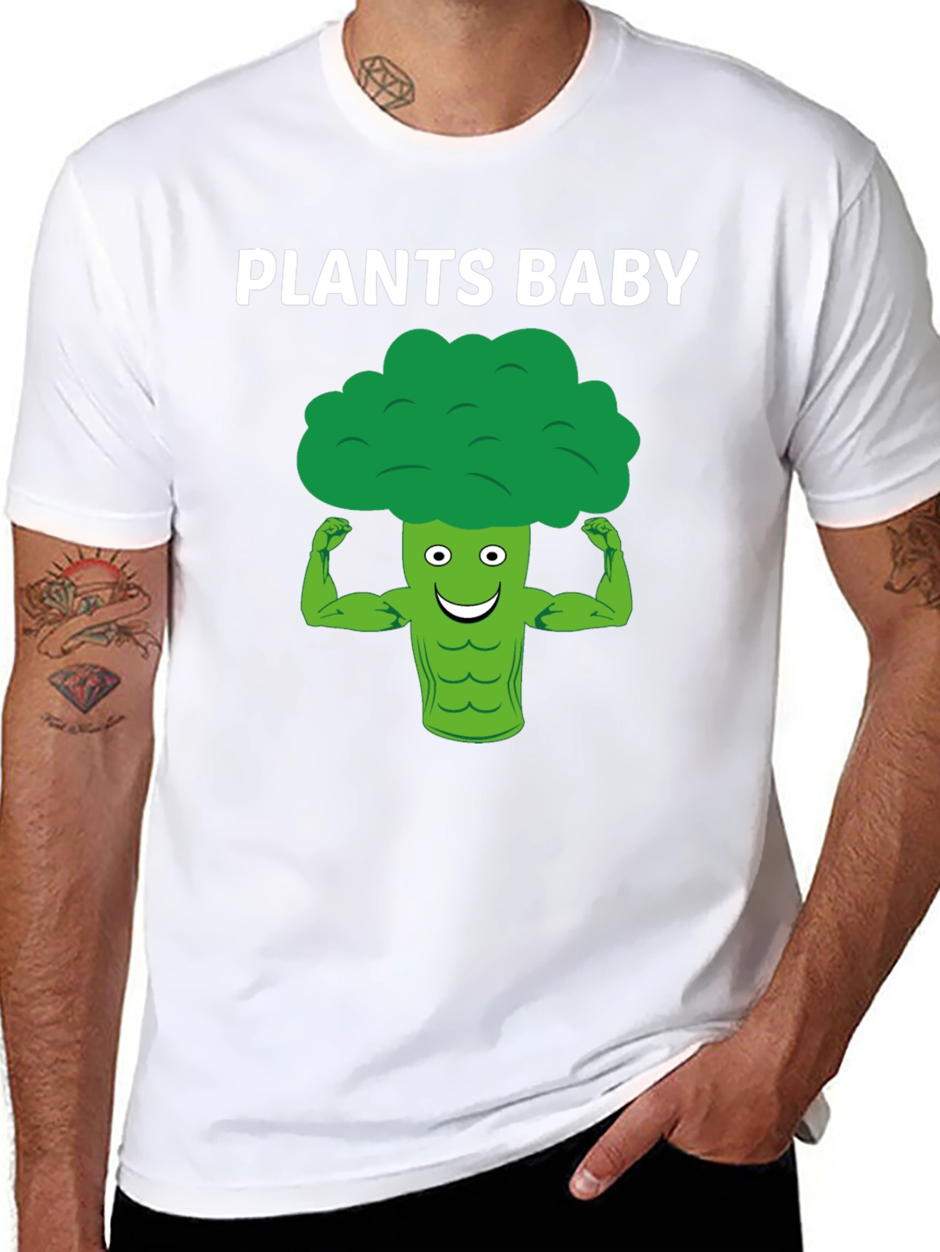 Plants Baby Graphic Tee - Vegan Broccoli Power!