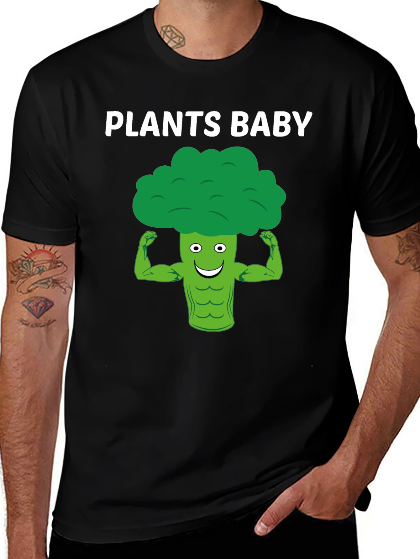 Plants Baby Graphic Tee - Vegan Broccoli Power!