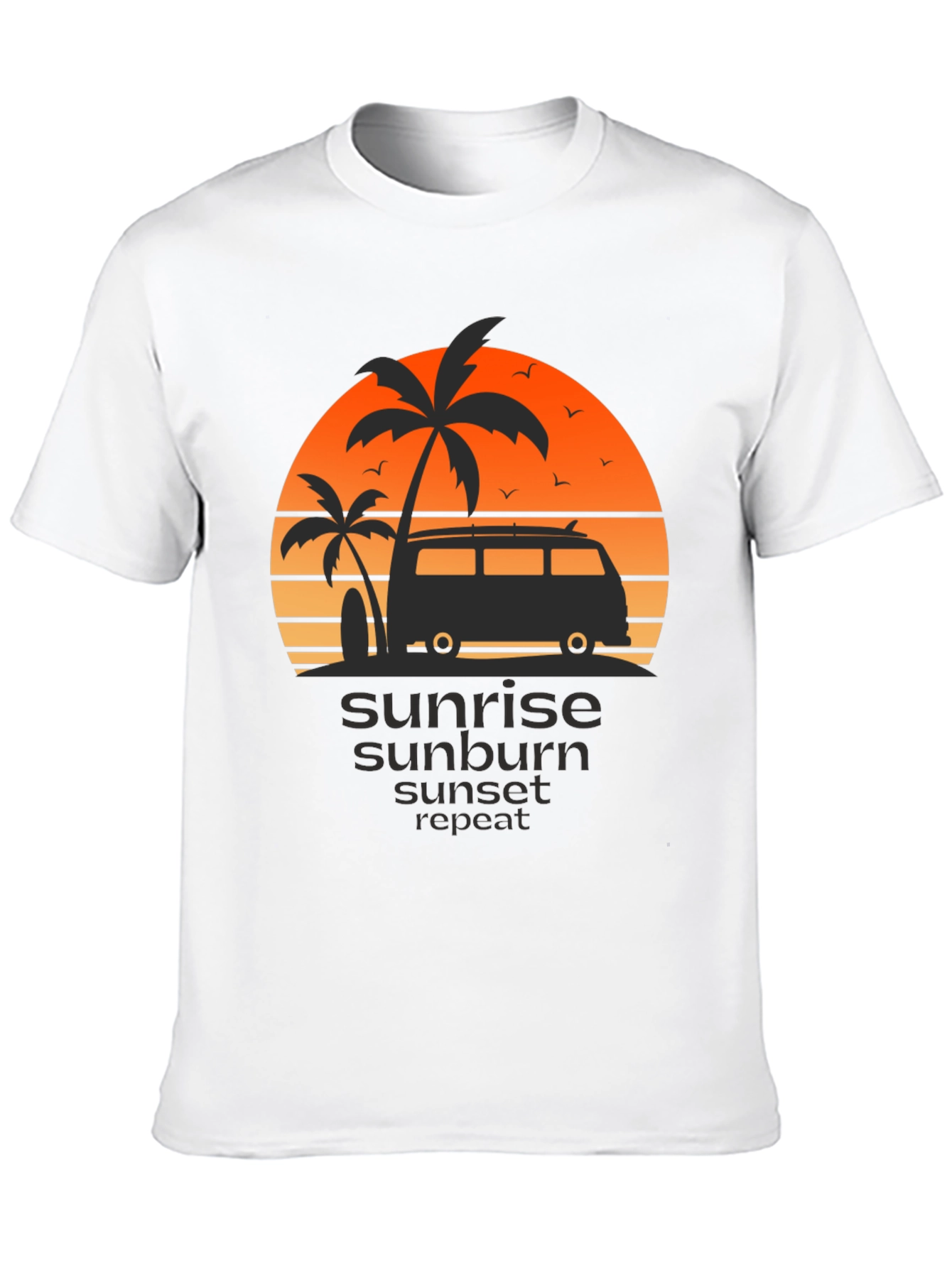Sunrise Sunburn Sunset Repeat Graphic T-Shirt