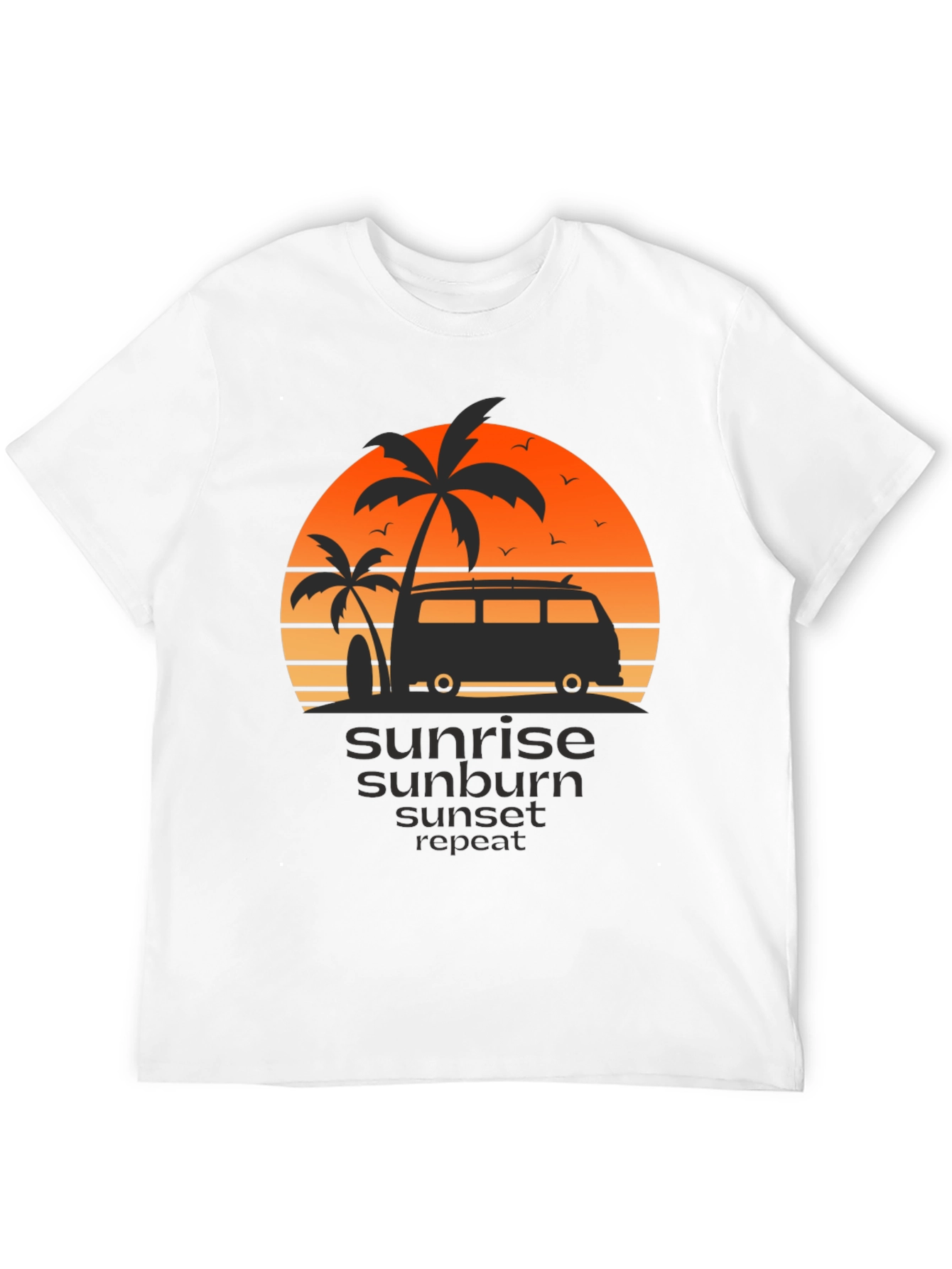 Sunrise Sunburn Sunset Repeat Graphic T-Shirt