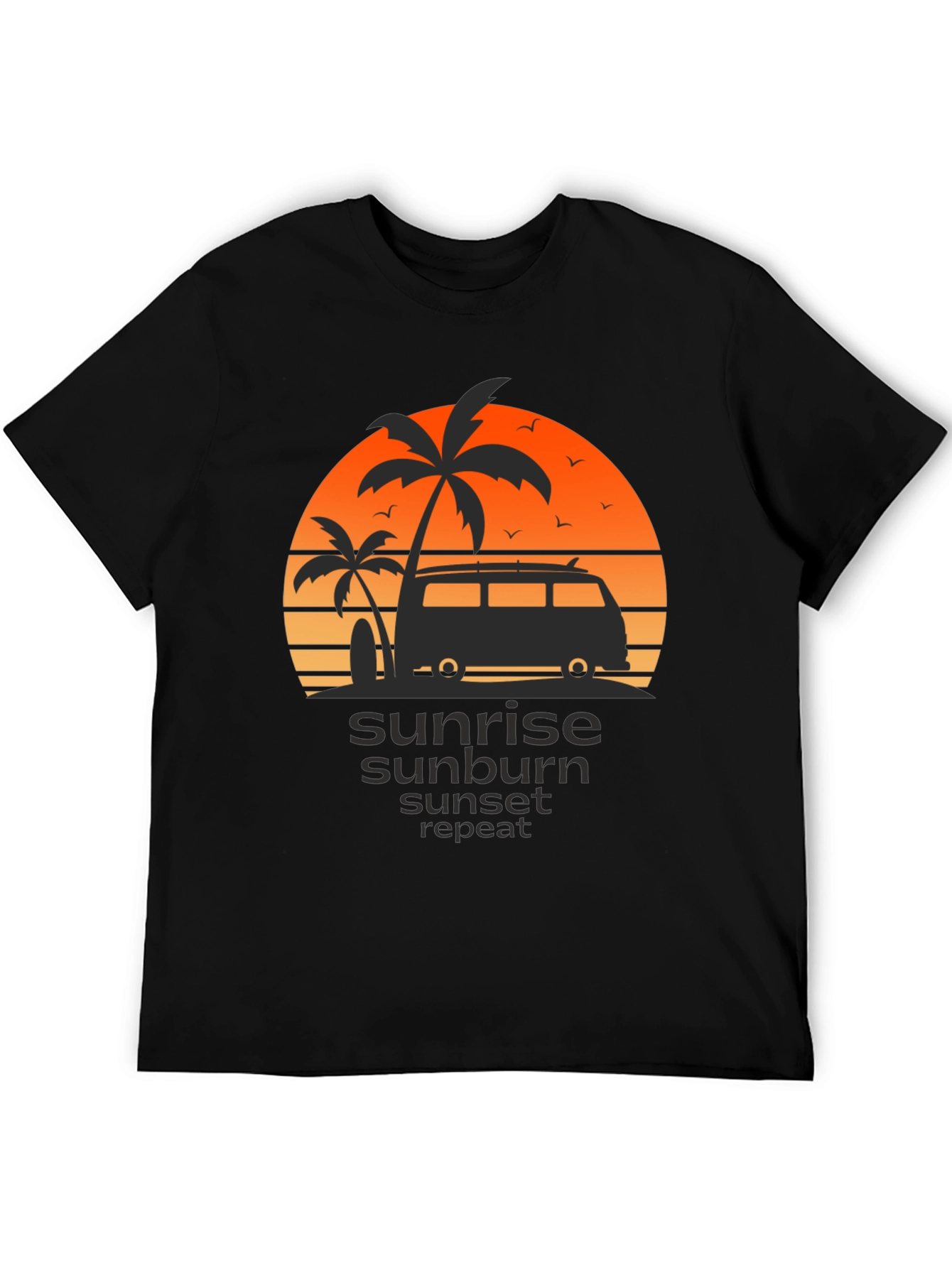 Sunrise Sunburn Sunset Repeat Graphic T-Shirt