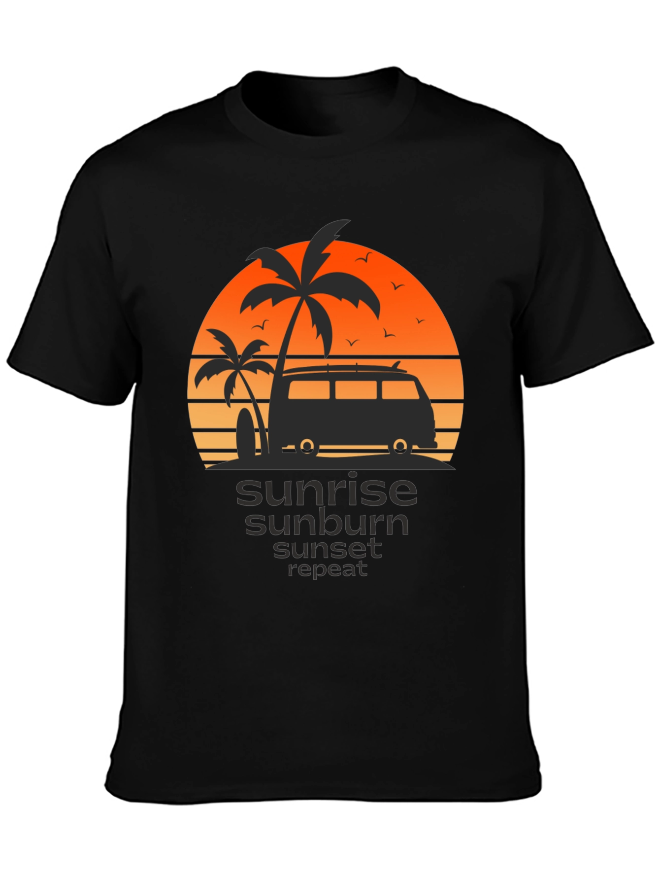 Sunrise Sunburn Sunset Repeat Graphic T-Shirt